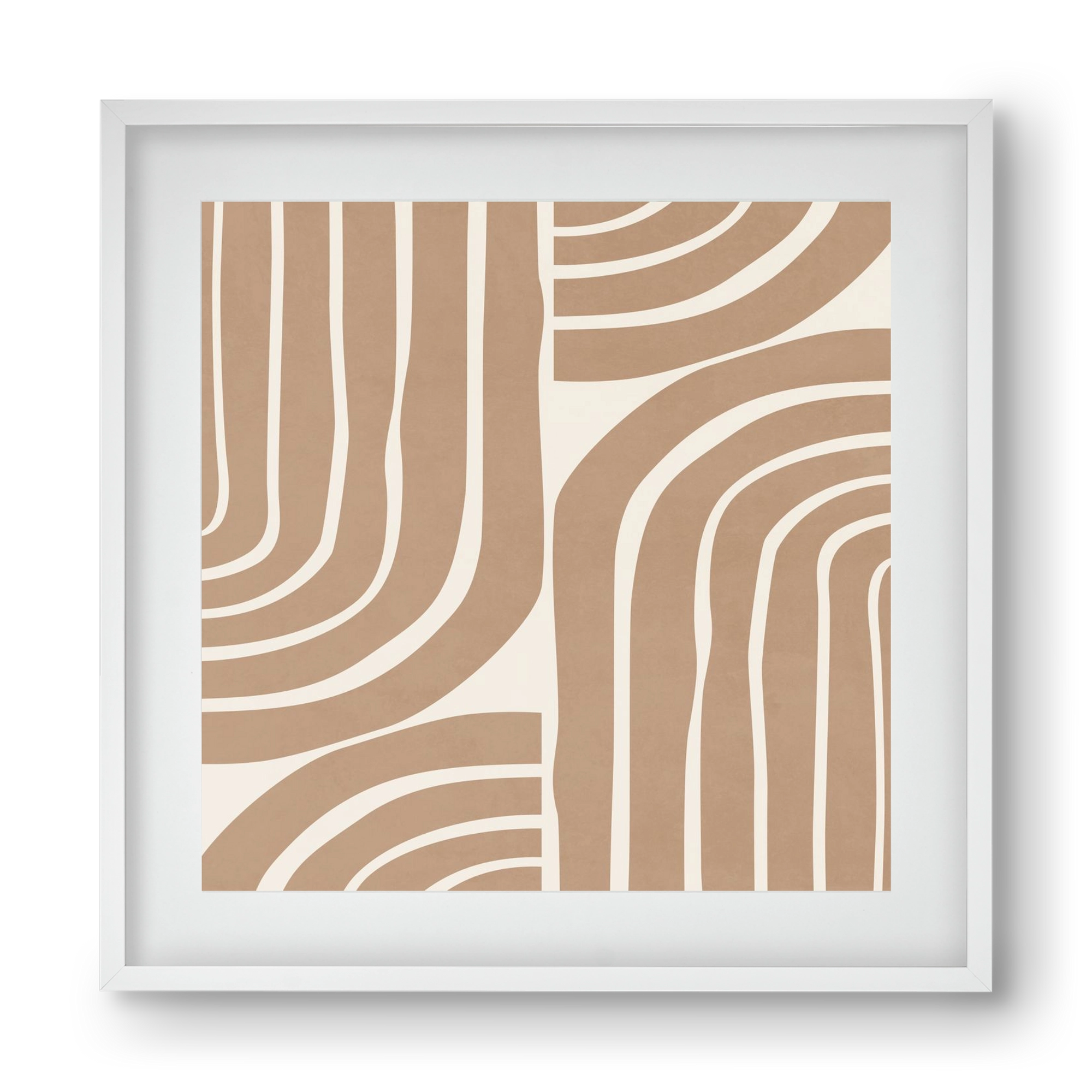 MINIMAL NEUTRAL ARCHES II, 40x40 cm (30x30 cm), Fehér keret, paszpartuval