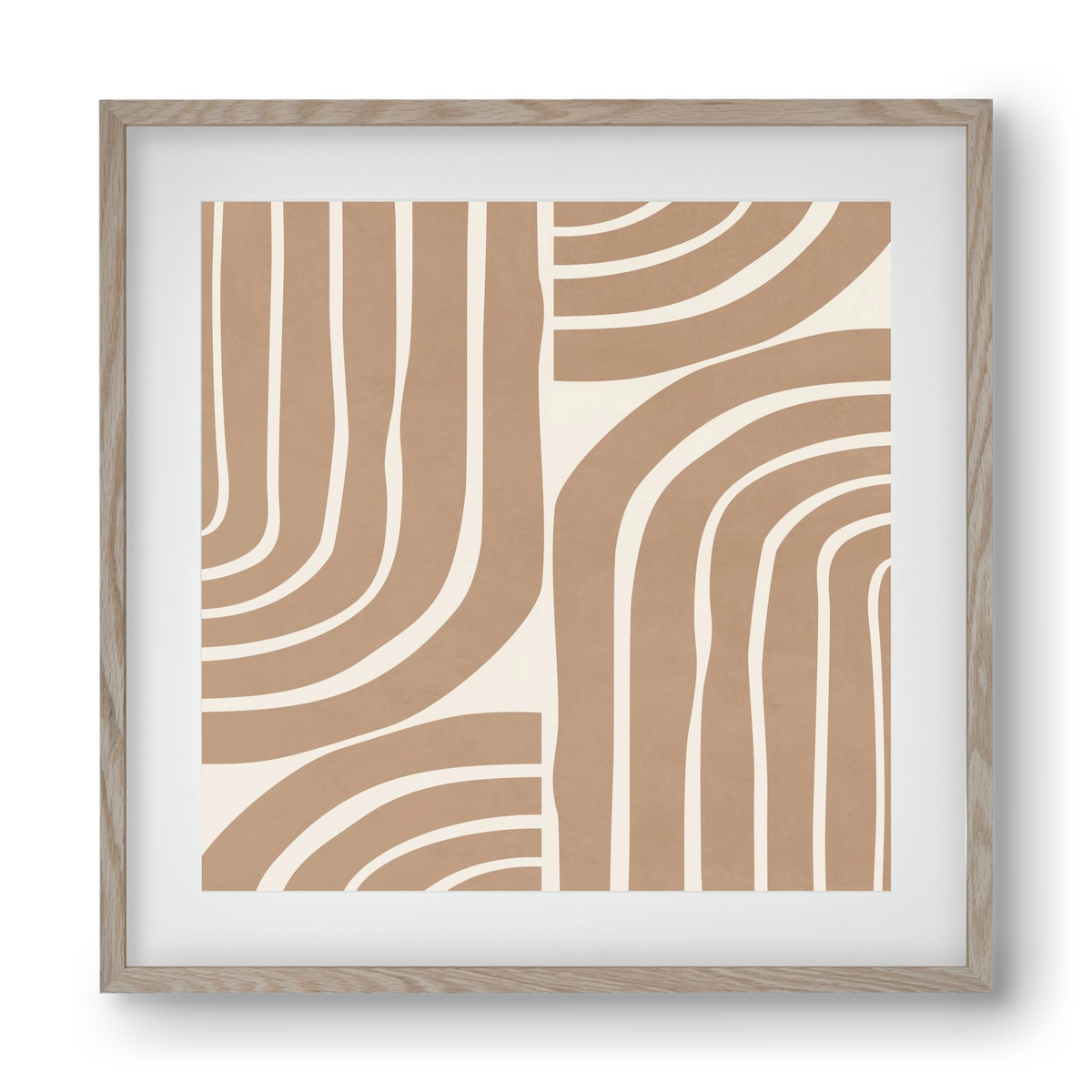 MINIMAL NEUTRAL ARCHES II, 40x40 cm (30x30 cm), Tölgy keret, paszpartuval