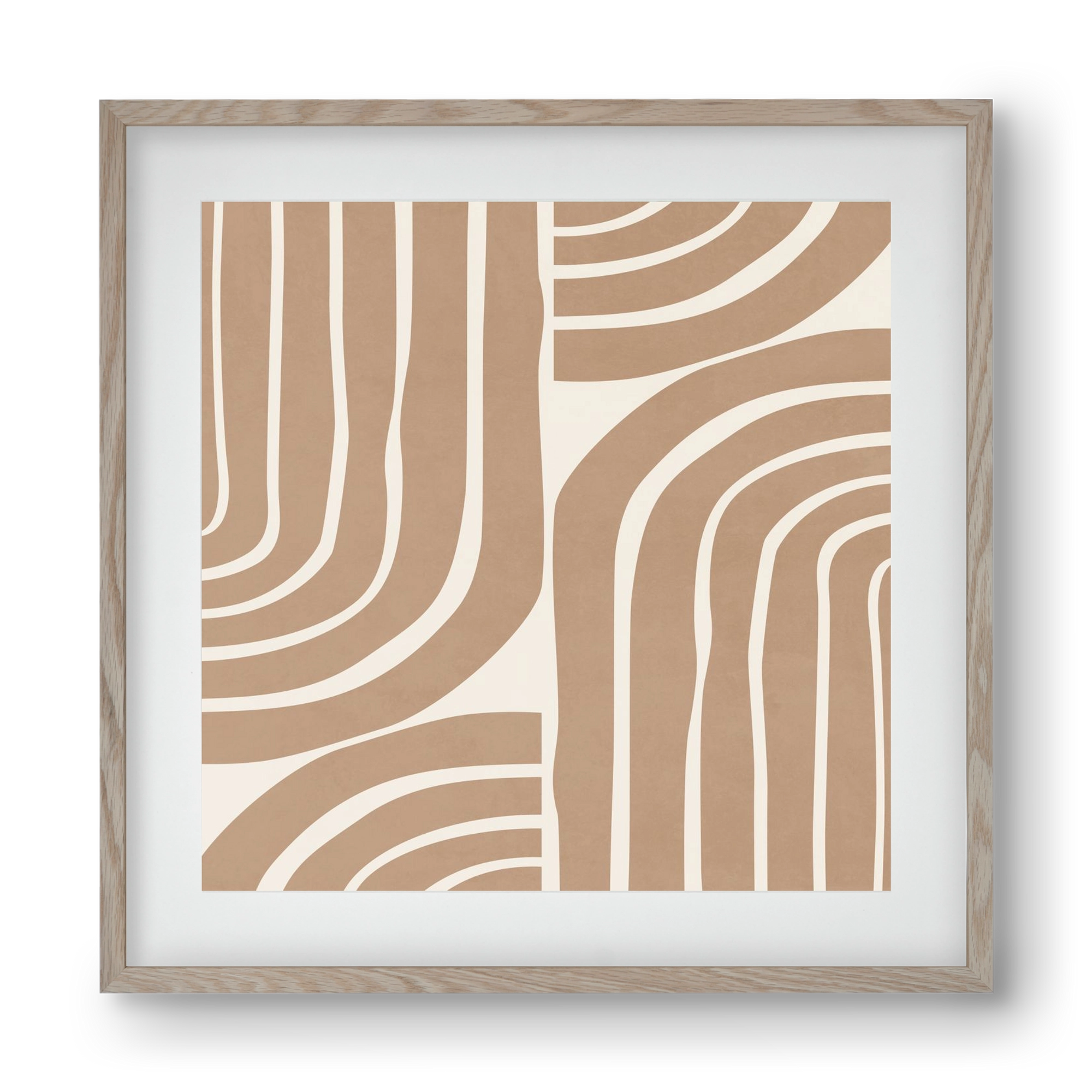 MINIMAL NEUTRAL ARCHES II, 40x40 cm (30x30 cm), Tölgy keret, paszpartuval