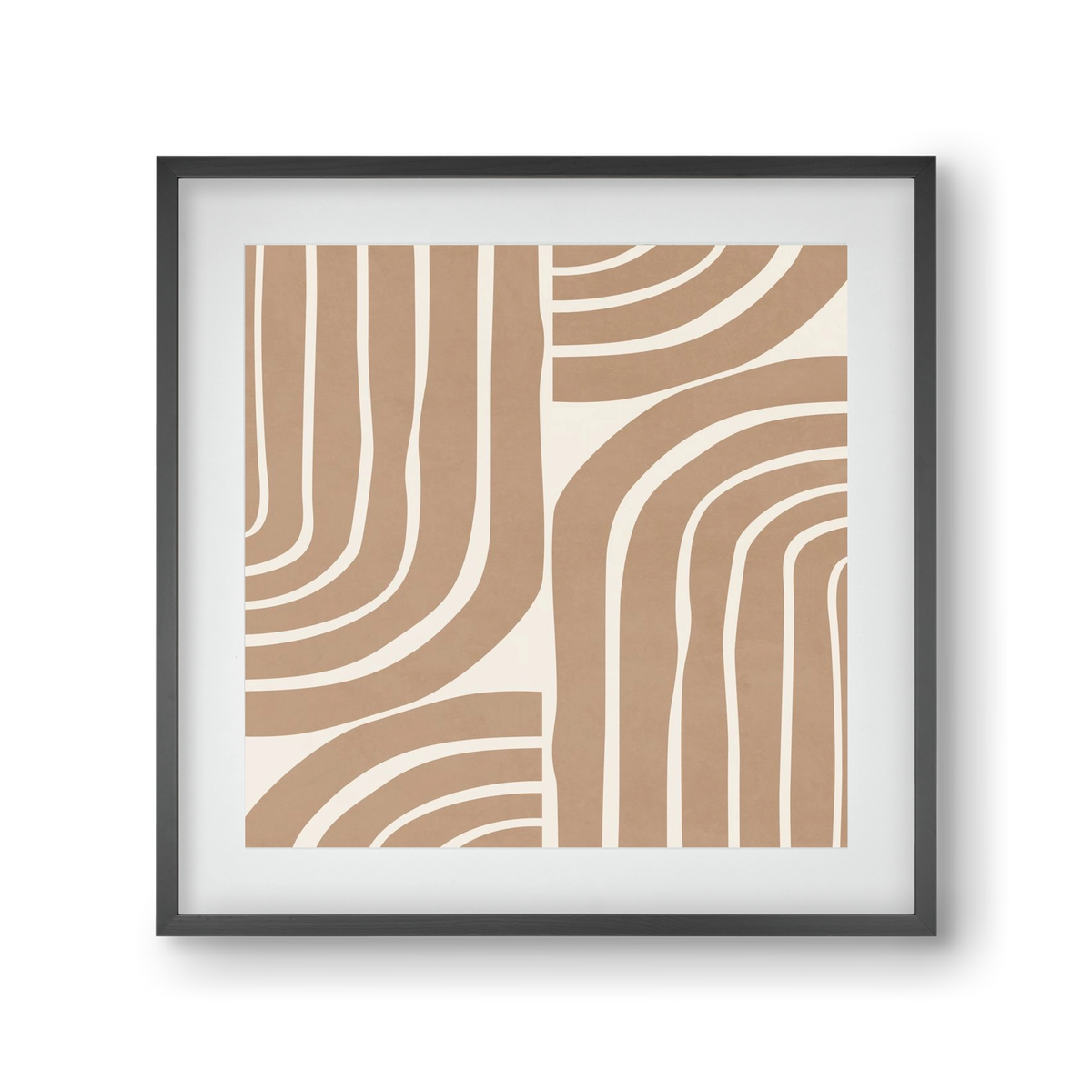 MINIMAL NEUTRAL ARCHES II, 30x30 cm (20x20 cm), Fekete keret, paszpartuval