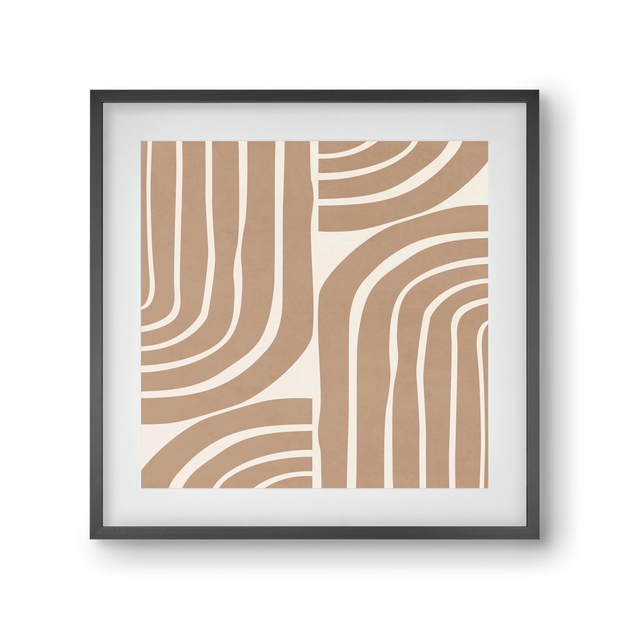 MINIMAL NEUTRAL ARCHES II, 30x30 cm (20x20 cm), Fekete keret, paszpartuval