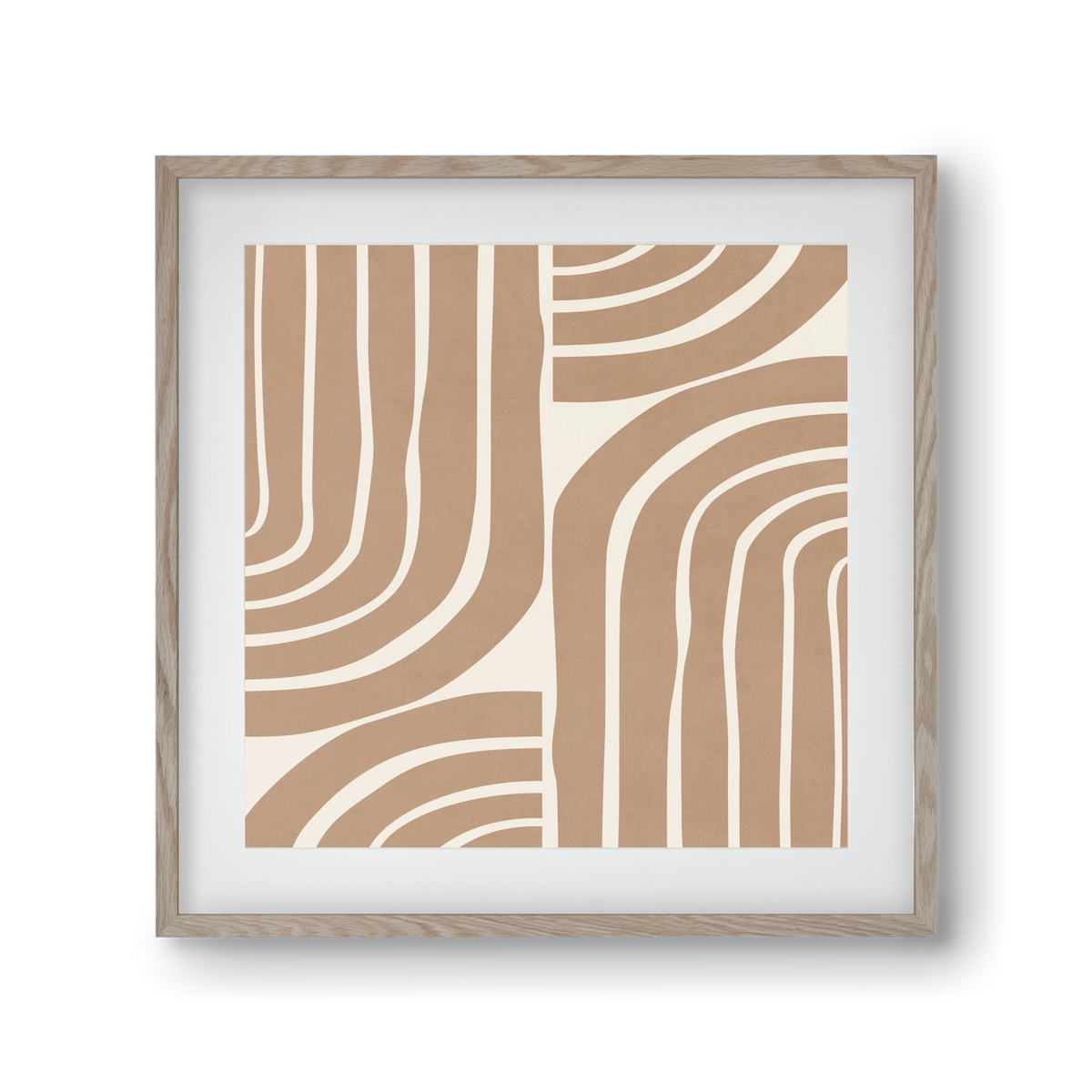 MINIMAL NEUTRAL ARCHES II, 30x30 cm (20x20 cm), Tölgy keret, paszpartuval