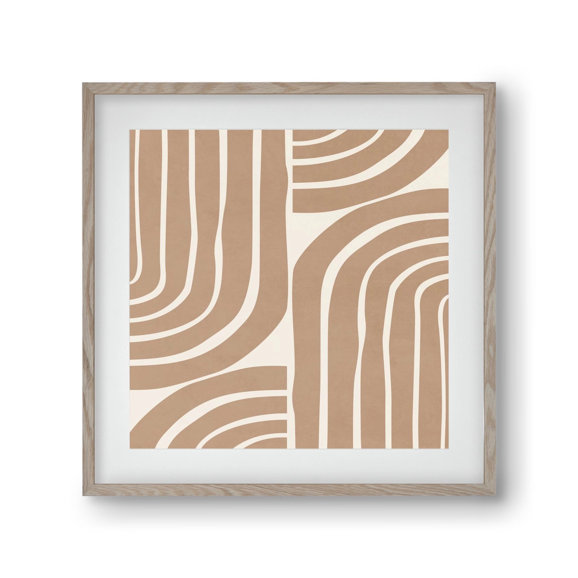 MINIMAL NEUTRAL ARCHES II, 30x30 cm (20x20 cm), Tölgy keret, paszpartuval