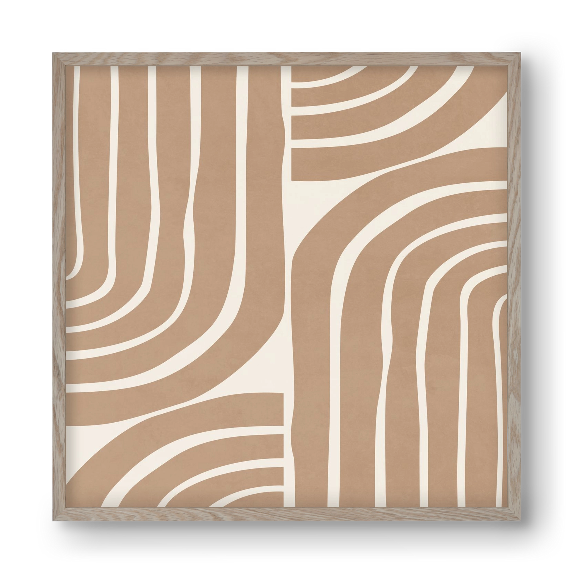 MINIMAL NEUTRAL ARCHES II, 40x40 cm (40x40 cm), Tölgy keret