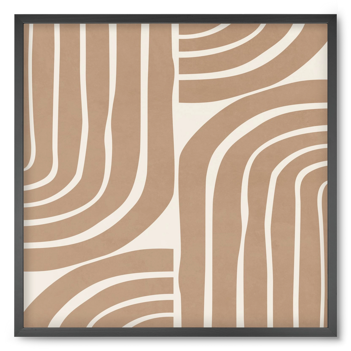 MINIMAL NEUTRAL ARCHES II, 50x50 cm (50x50 cm), Fekete keret