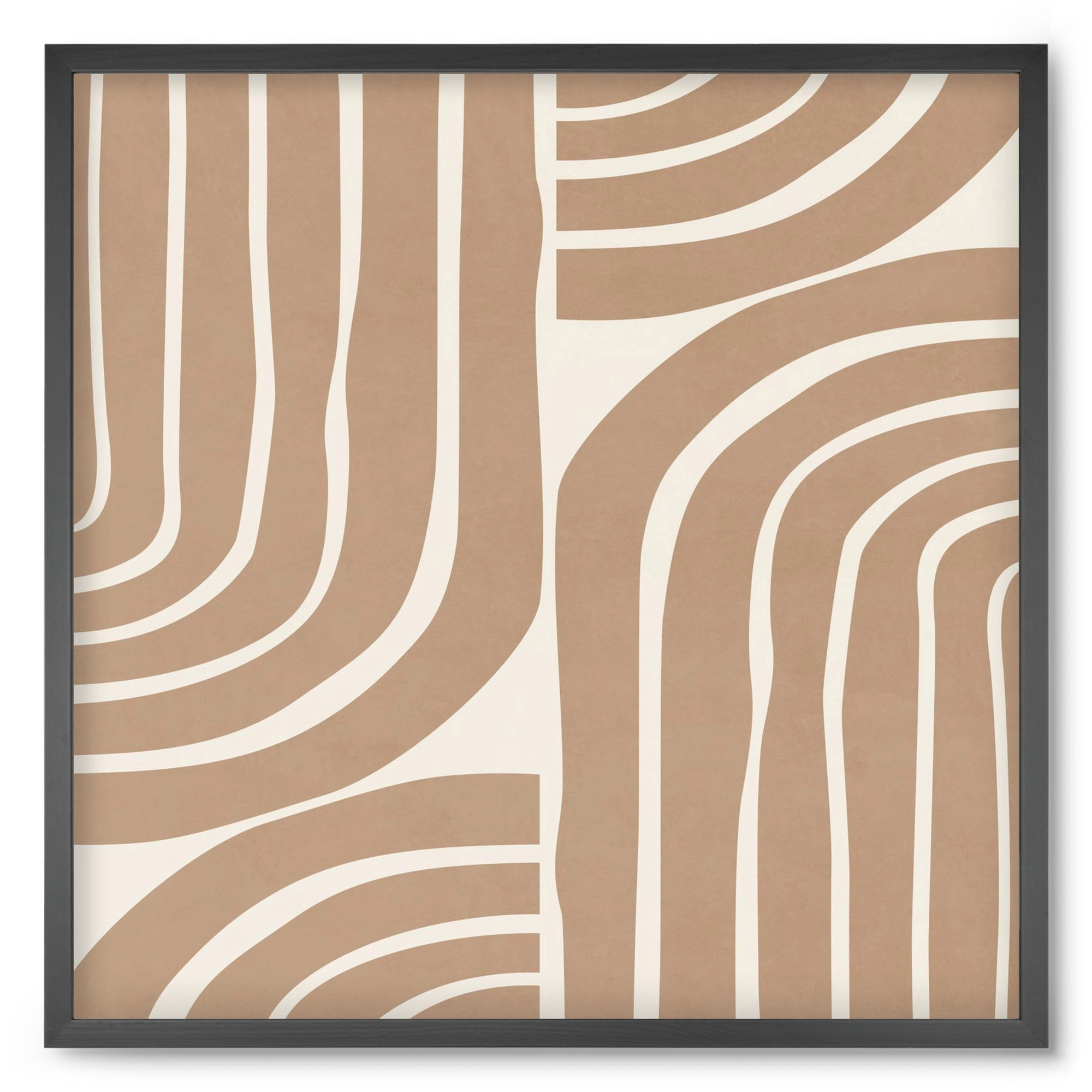 MINIMAL NEUTRAL ARCHES II, 50x50 cm (50x50 cm), Fekete keret