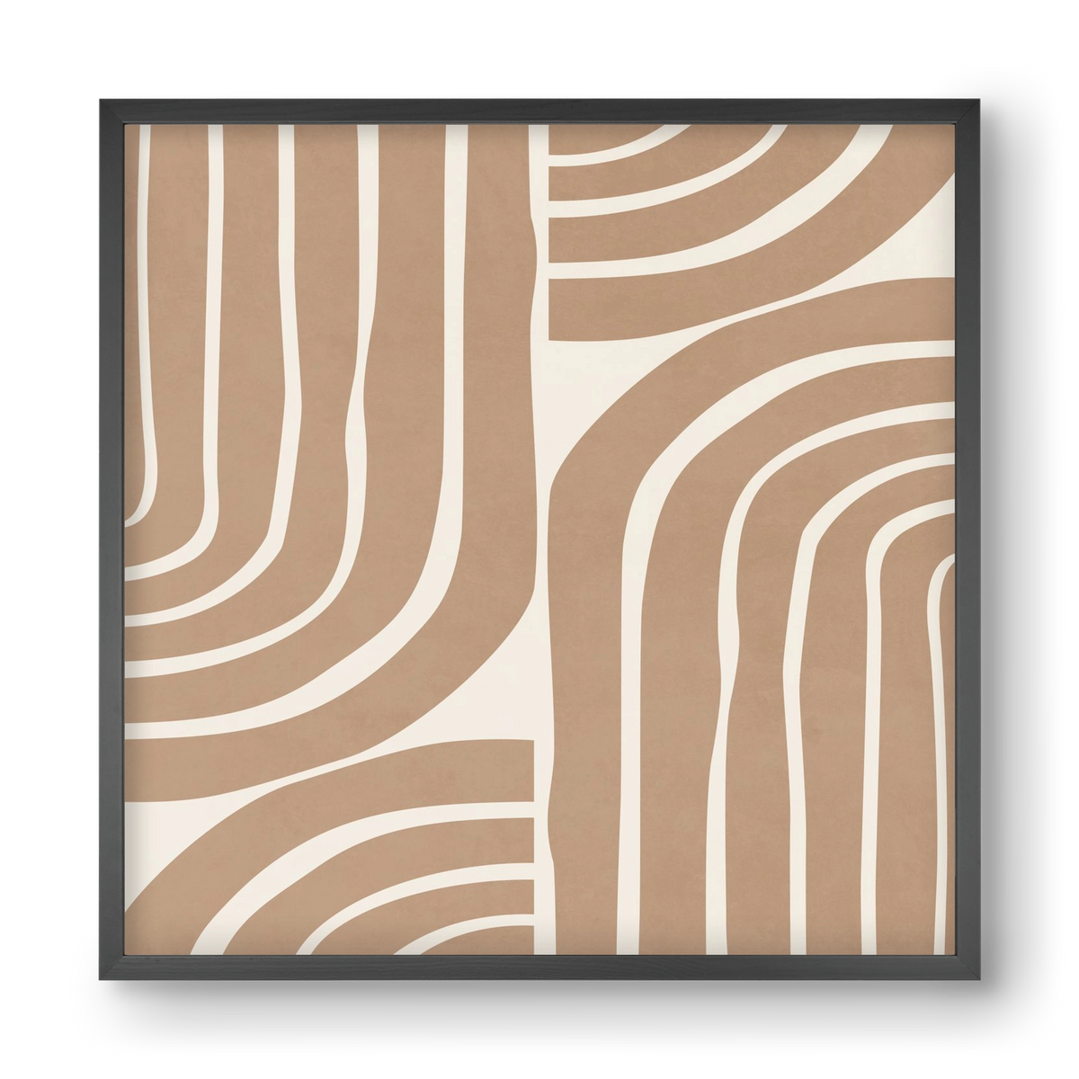 MINIMAL NEUTRAL ARCHES II, 40x40 cm (40x40 cm), Fekete keret