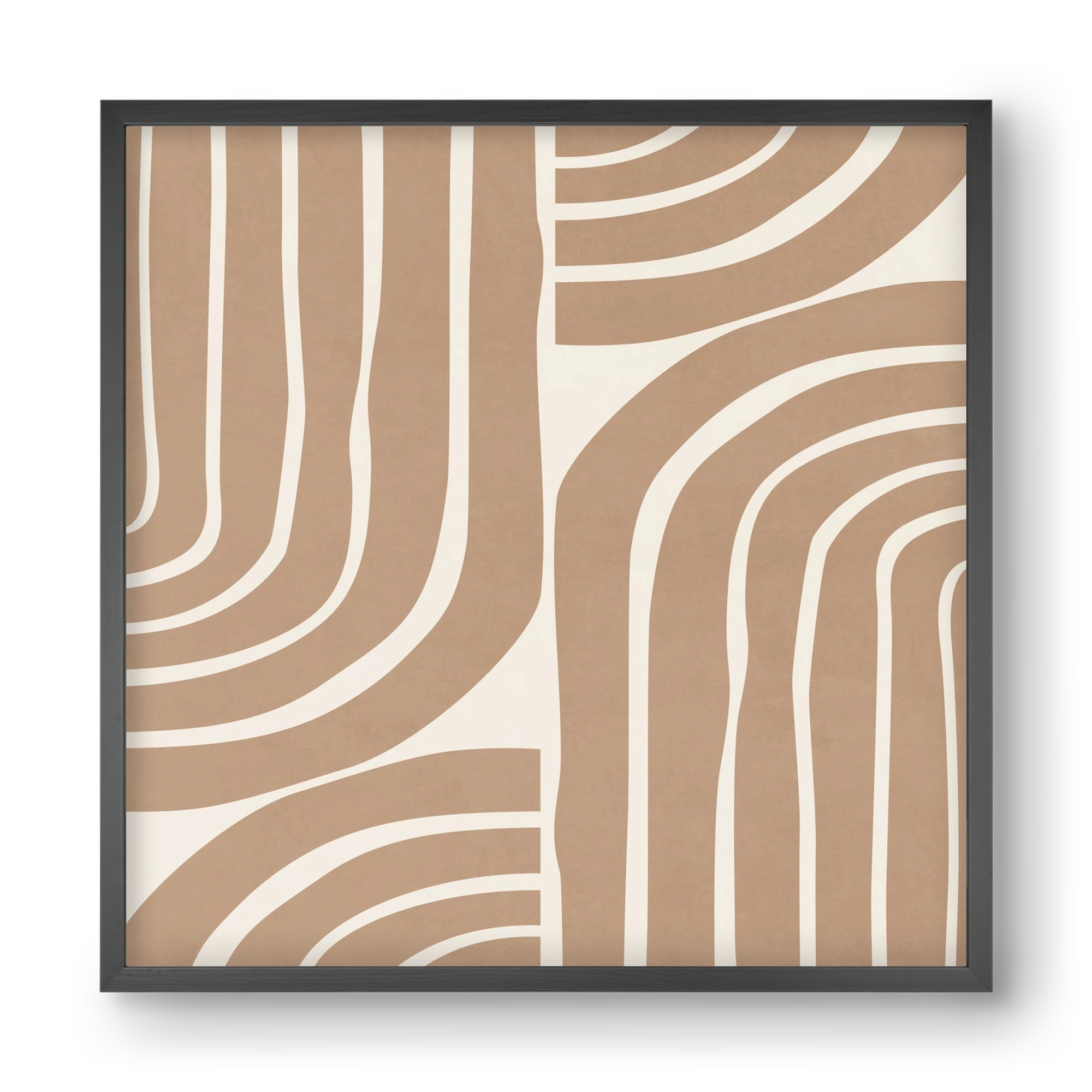 MINIMAL NEUTRAL ARCHES II, 40x40 cm (40x40 cm), Fekete keret