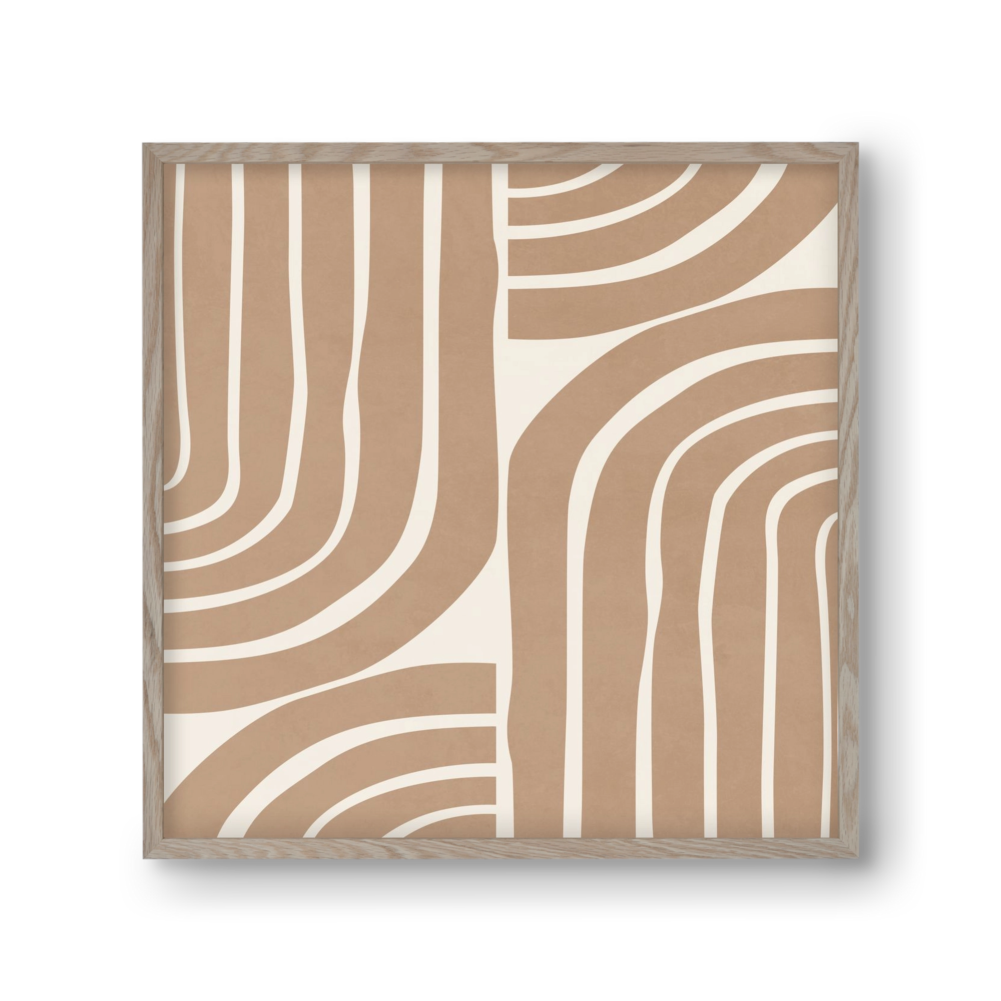 MINIMAL NEUTRAL ARCHES II, 30x30 cm (30x30 cm), Tölgy keret