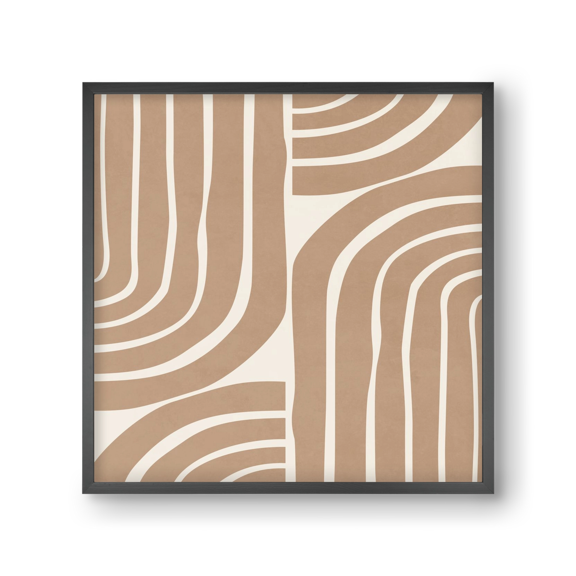 MINIMAL NEUTRAL ARCHES II, 30x30 cm (30x30 cm), Fekete keret