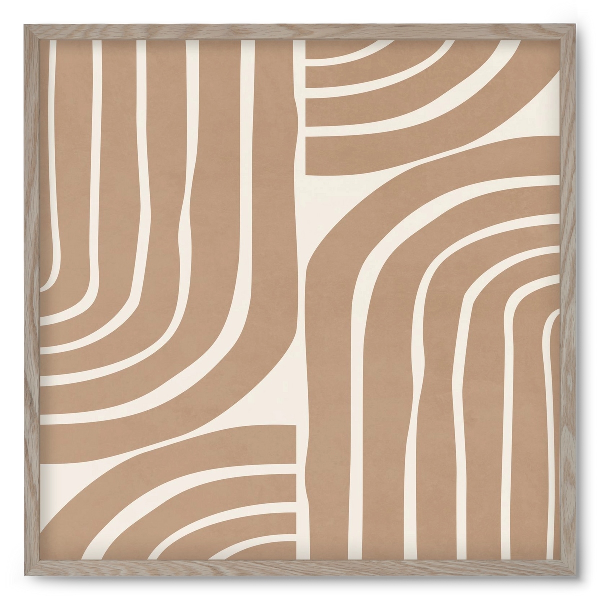 MINIMAL NEUTRAL ARCHES II, 50x50 cm (50x50 cm), Tölgy keret