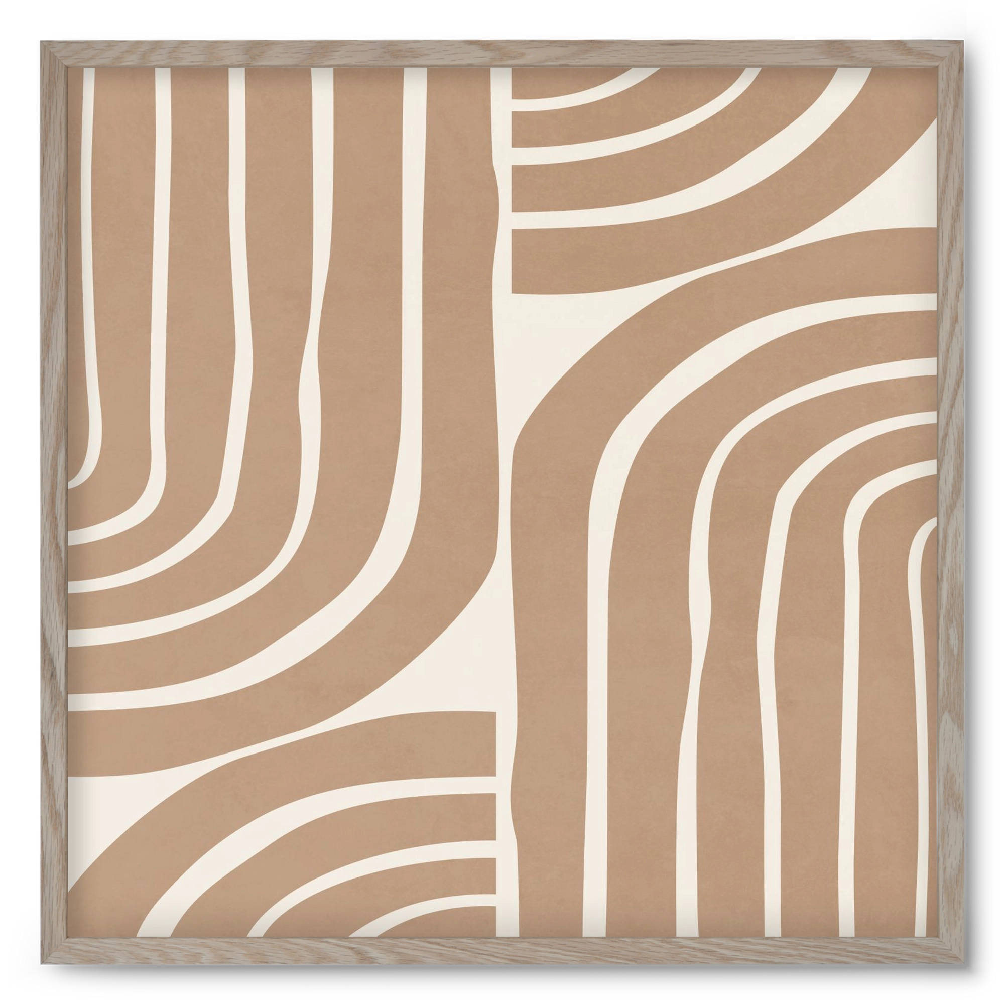 MINIMAL NEUTRAL ARCHES II, 50x50 cm (50x50 cm), Tölgy keret