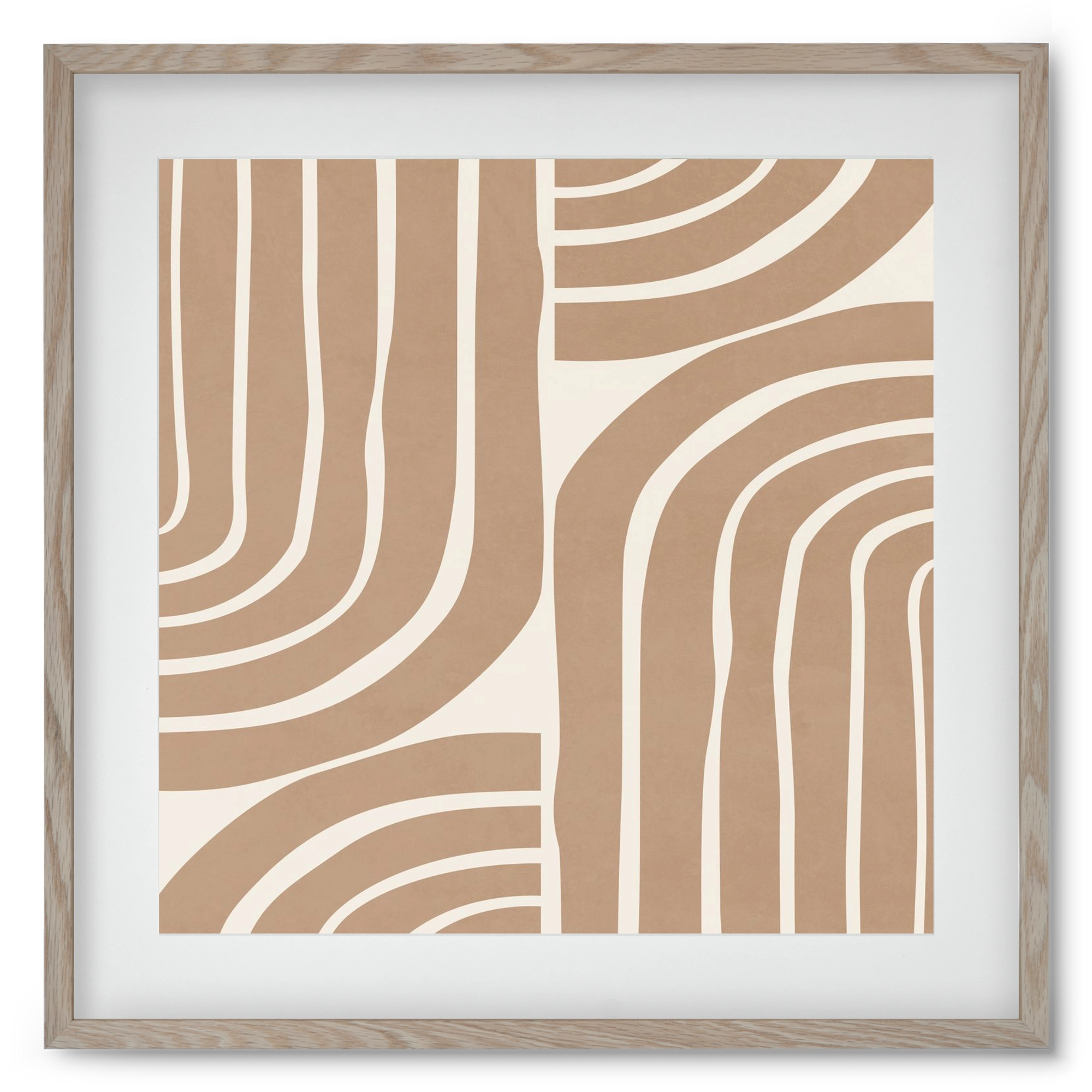 MINIMAL NEUTRAL ARCHES II, 50x50 cm (40x40 cm), Tölgy keret, paszpartuval