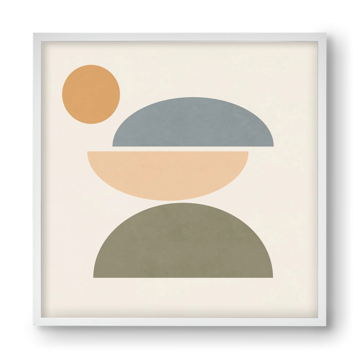 MINIMAL GEOMETRY, 40x40 cm (40x40 cm), Fehér keret