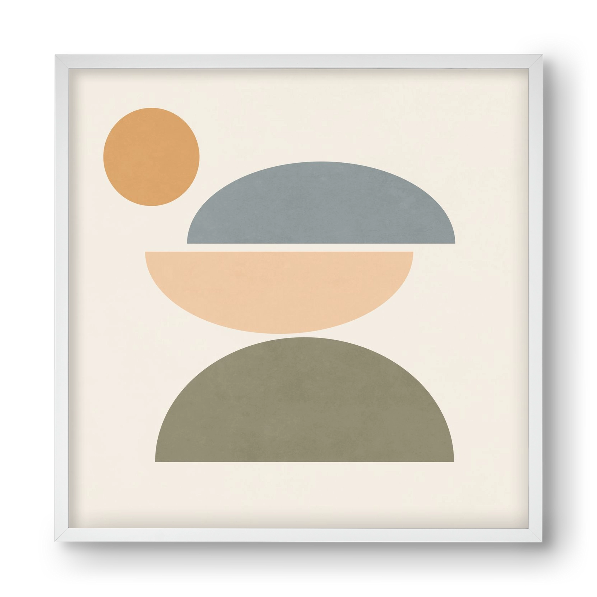 MINIMAL GEOMETRY, 40x40 cm (40x40 cm), Fehér keret