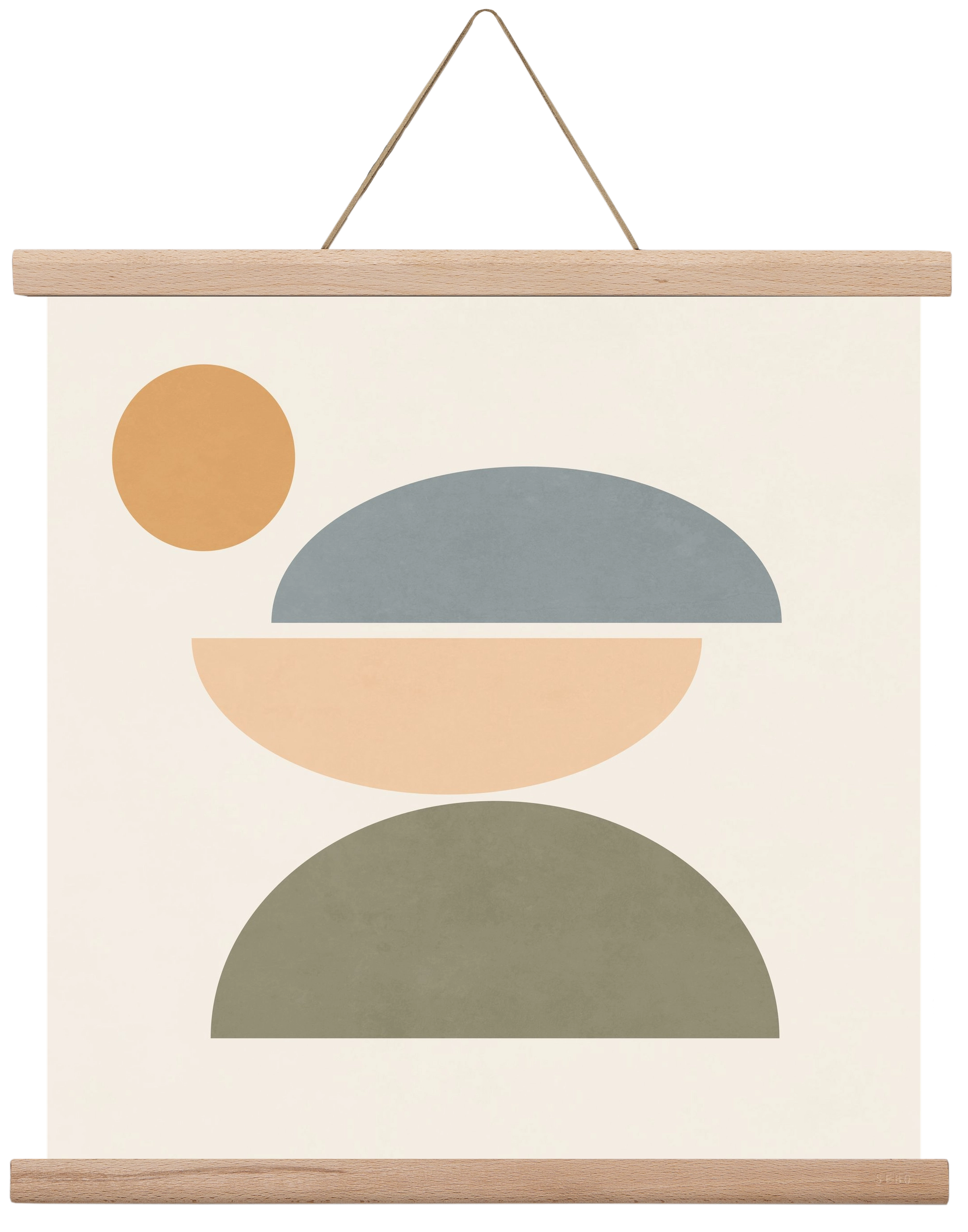 MINIMAL GEOMETRY, 40x40 cm (40x40 cm), Tölgy akasztó