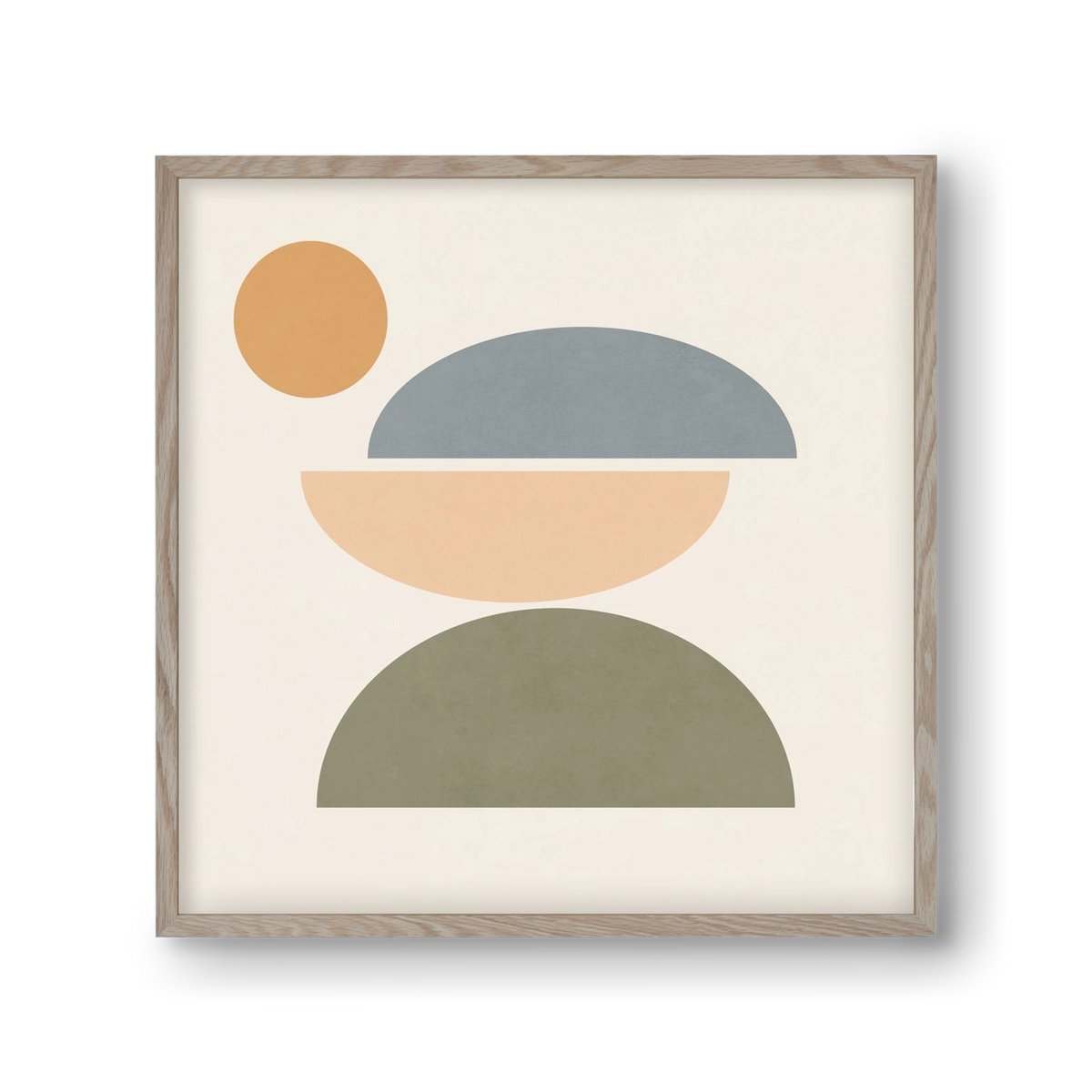 MINIMAL GEOMETRY, 30x30 cm (30x30 cm), Tölgy keret