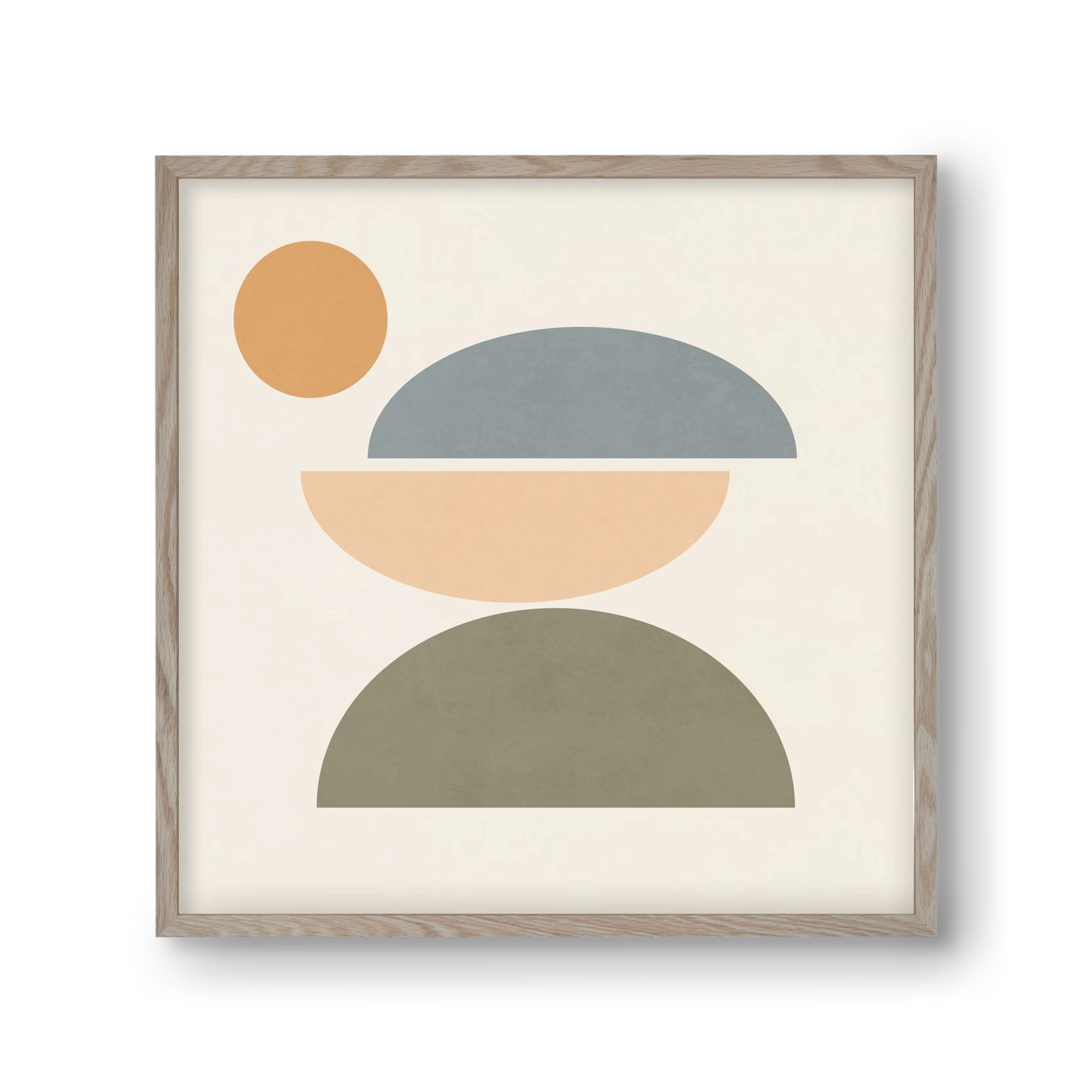 MINIMAL GEOMETRY, 30x30 cm (30x30 cm), Tölgy keret