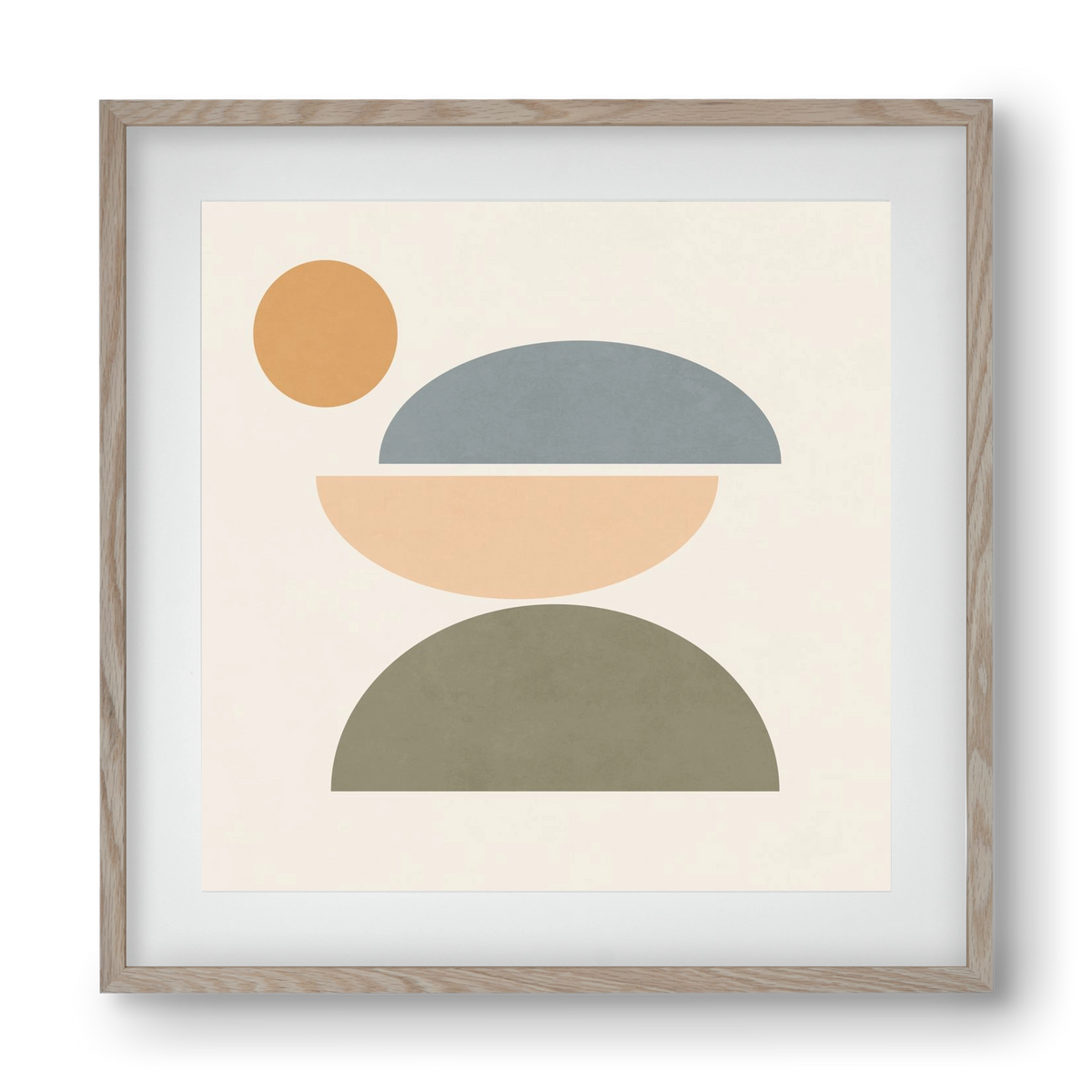 MINIMAL GEOMETRY, 40x40 cm (30x30 cm), Tölgy keret, paszpartuval