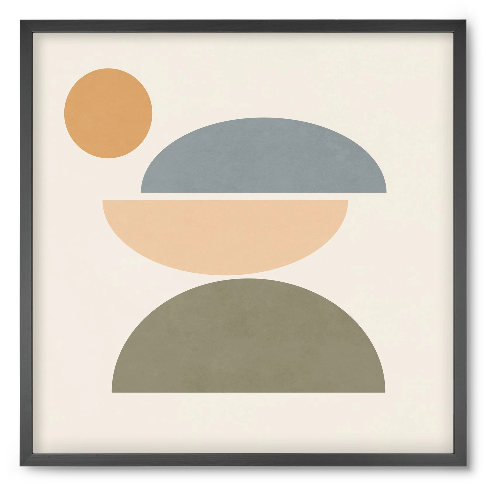 MINIMAL GEOMETRY, 50x50 cm (50x50 cm), Fekete keret