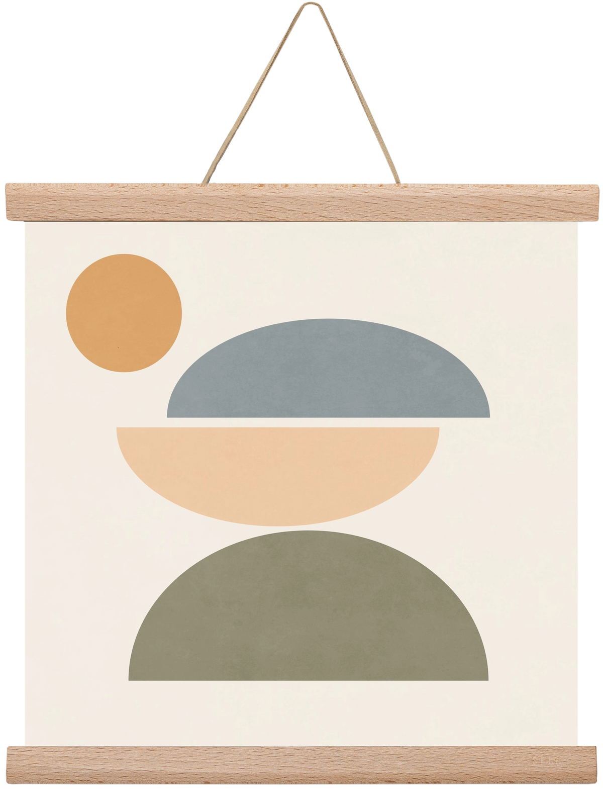 MINIMAL GEOMETRY, 30x30 cm (30x30 cm), Tölgy akasztó