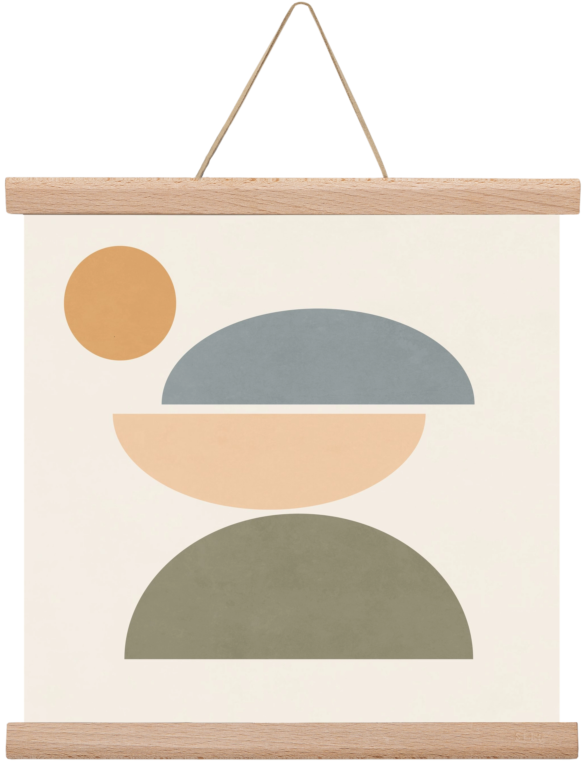 MINIMAL GEOMETRY, 30x30 cm (30x30 cm), Tölgy akasztó