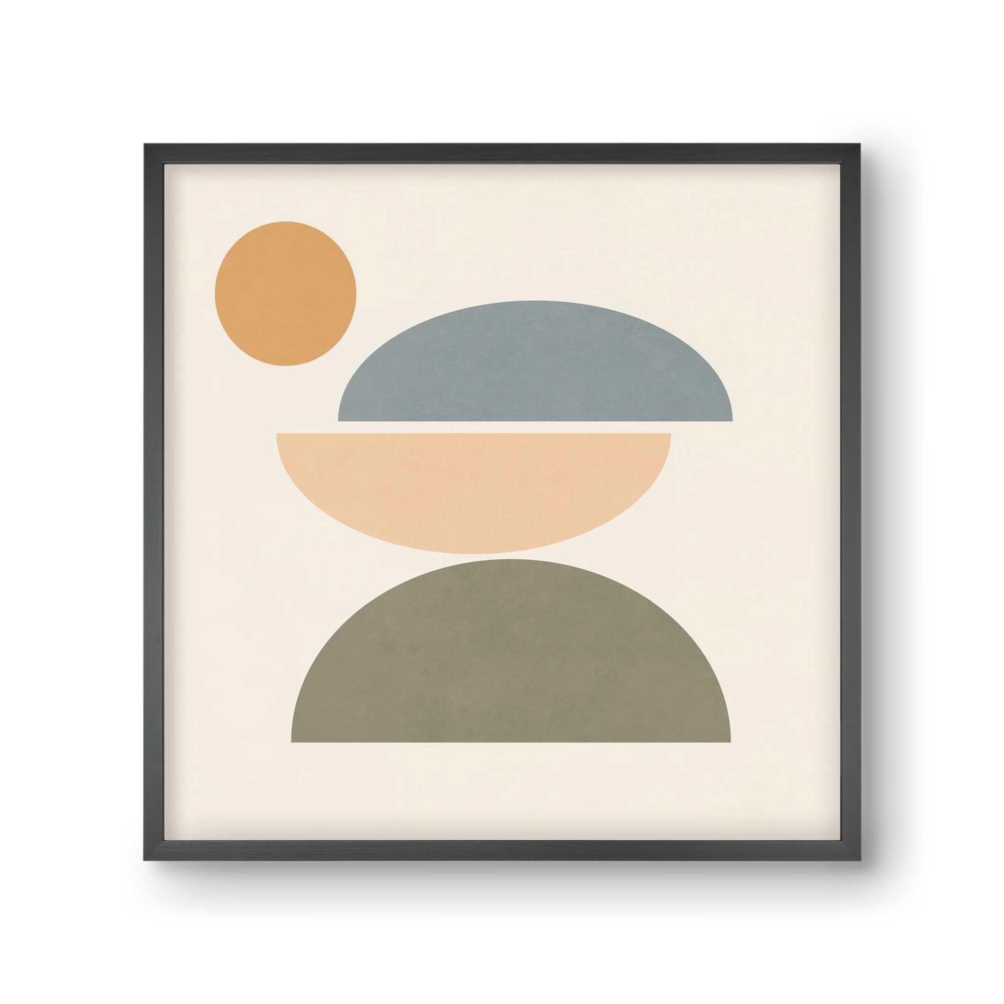 MINIMAL GEOMETRY, 30x30 cm (30x30 cm), Fekete keret