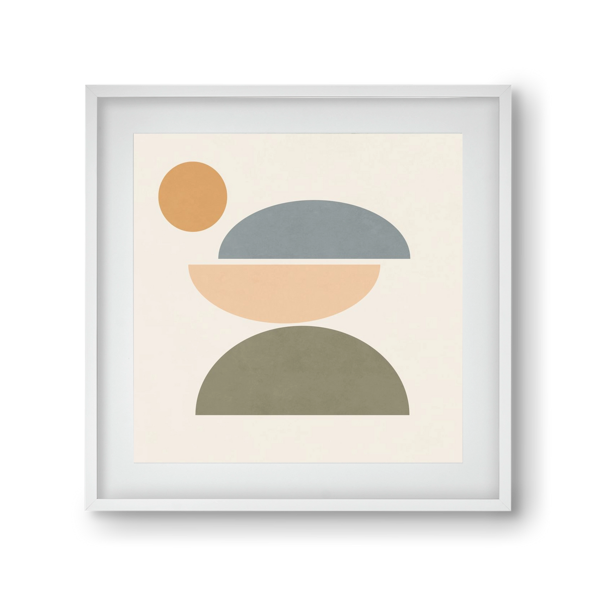 MINIMAL GEOMETRY, 30x30 cm (20x20 cm), Fehér keret, paszpartuval