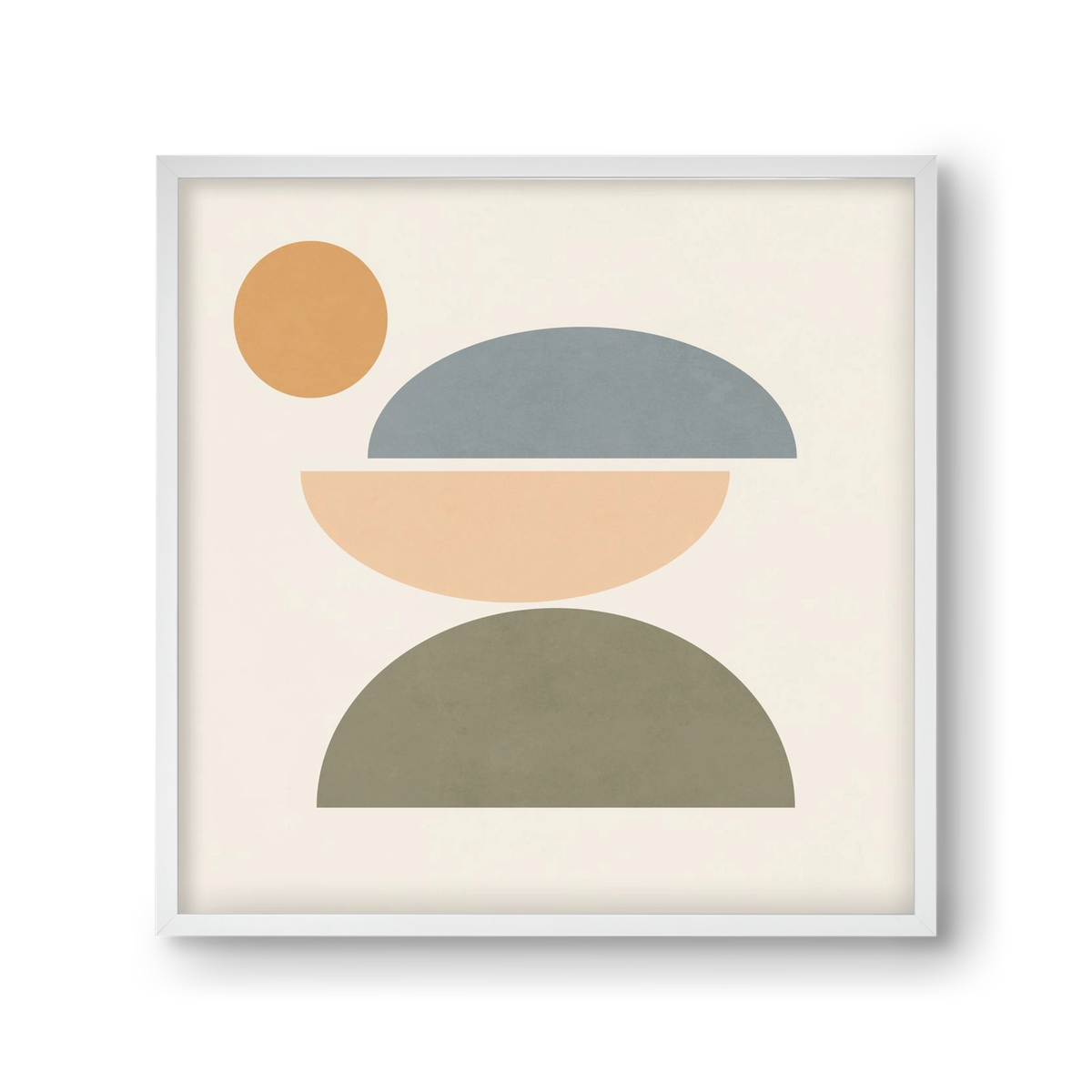 MINIMAL GEOMETRY, 30x30 cm (30x30 cm), Fehér keret