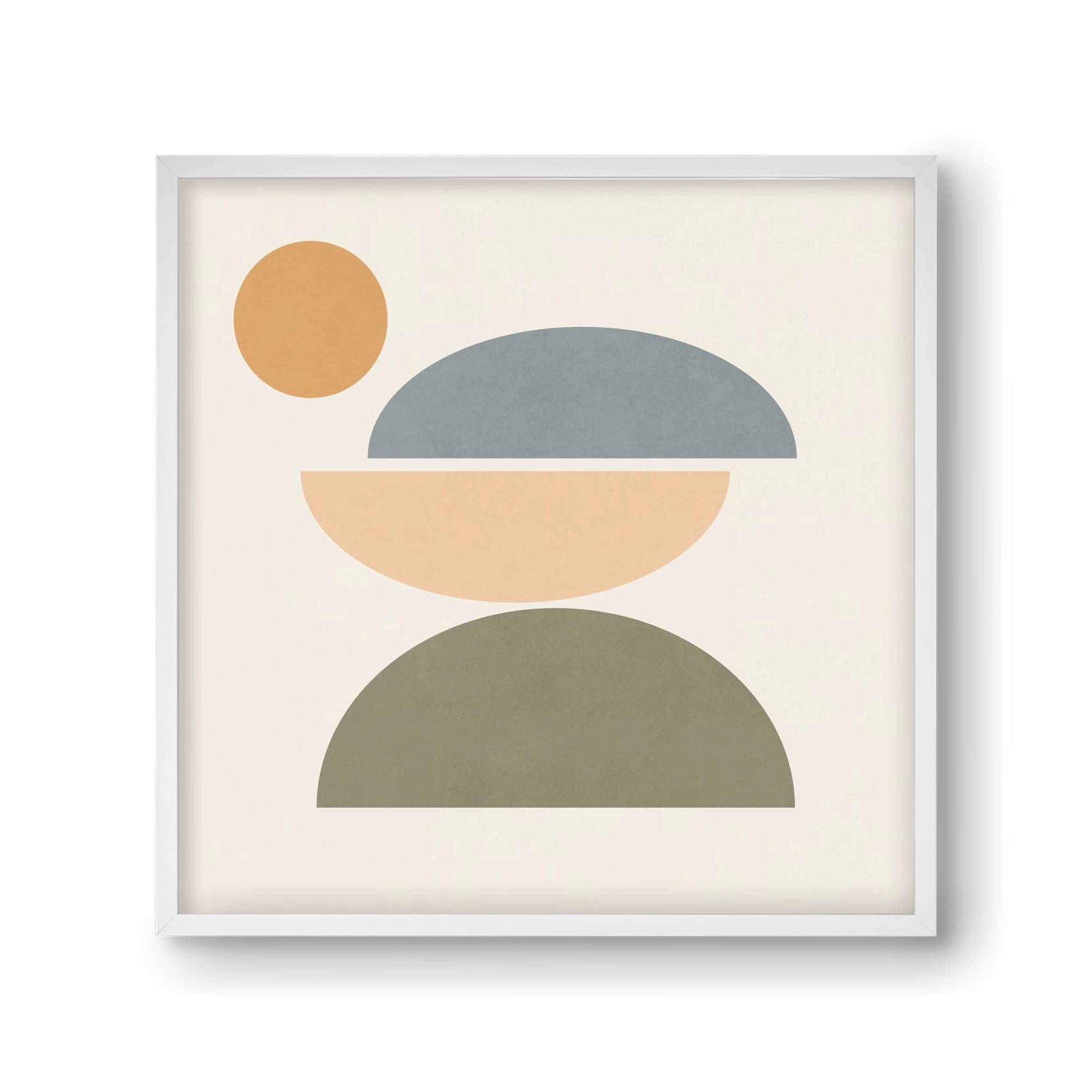 MINIMAL GEOMETRY, 30x30 cm (30x30 cm), Fehér keret