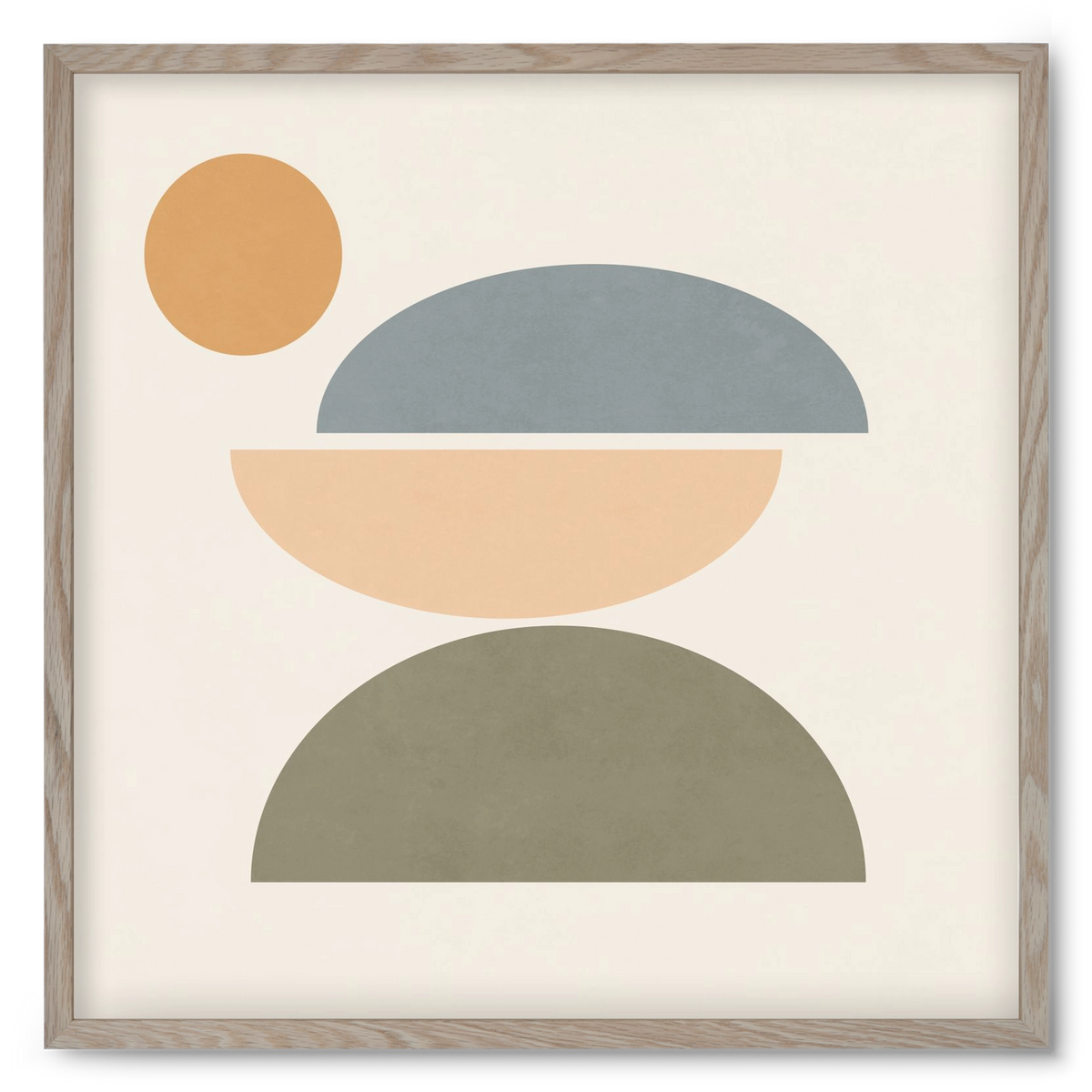 MINIMAL GEOMETRY, 50x50 cm (50x50 cm), Tölgy keret