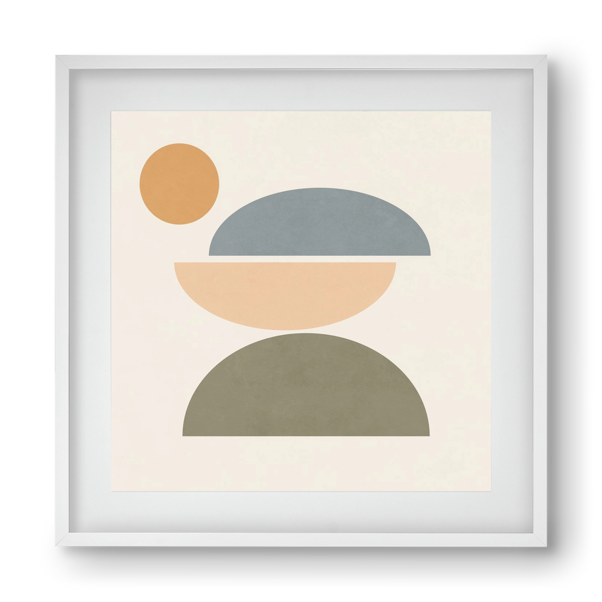 MINIMAL GEOMETRY, 40x40 cm (30x30 cm), Fehér keret, paszpartuval