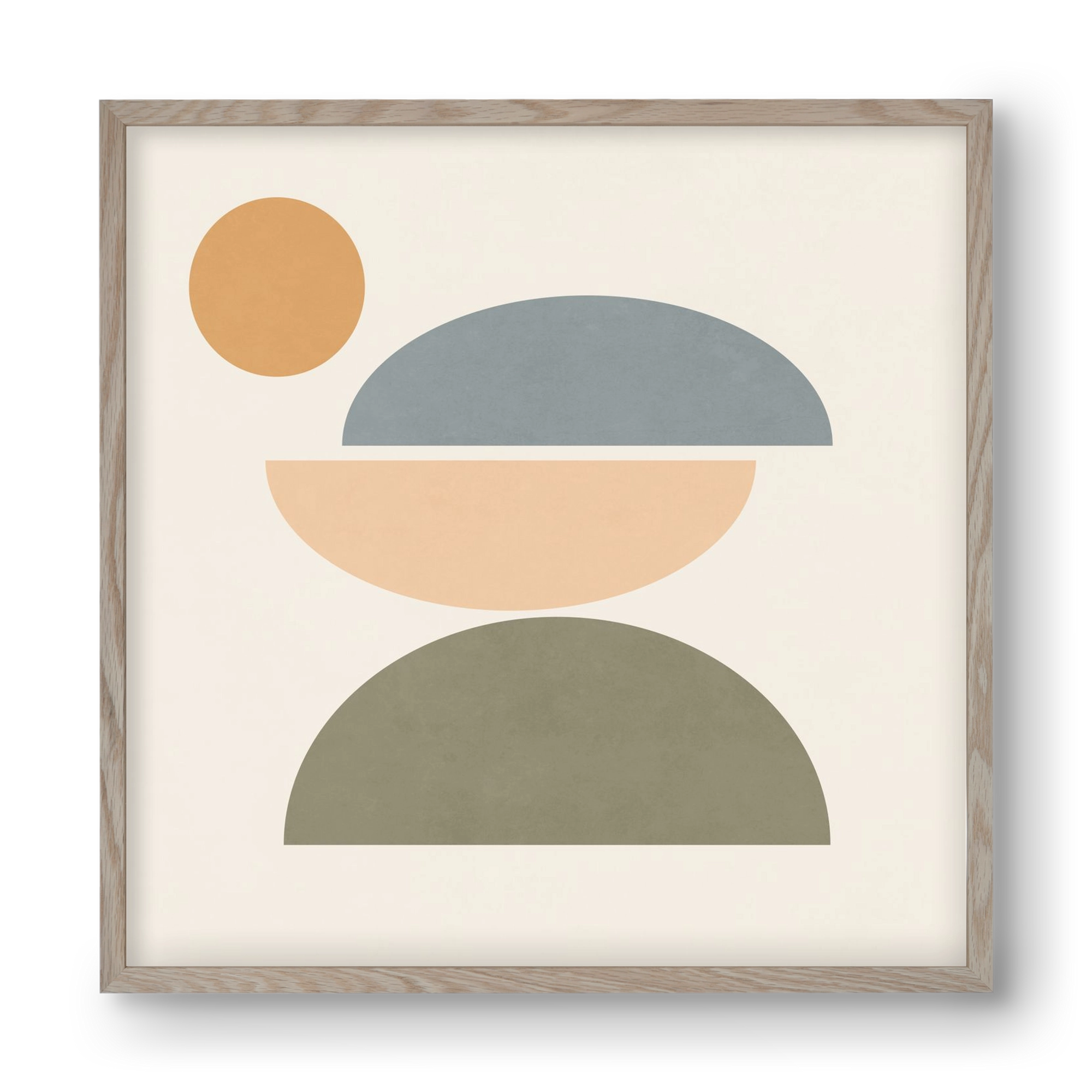 MINIMAL GEOMETRY, 40x40 cm (40x40 cm), Tölgy keret