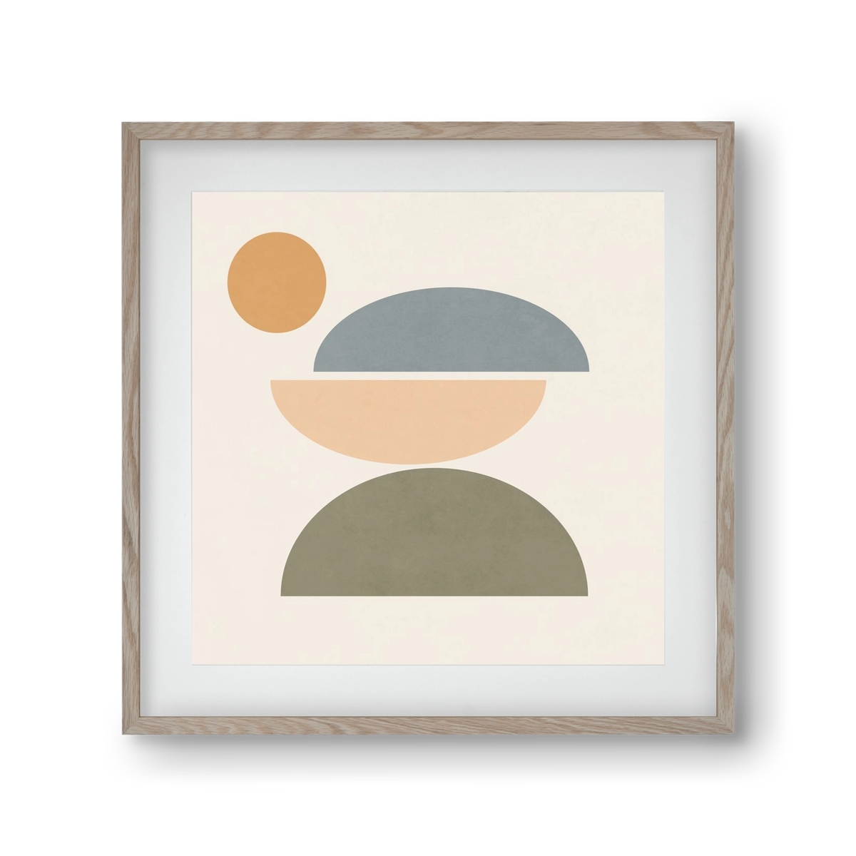 MINIMAL GEOMETRY, 30x30 cm (20x20 cm), Tölgy keret, paszpartuval