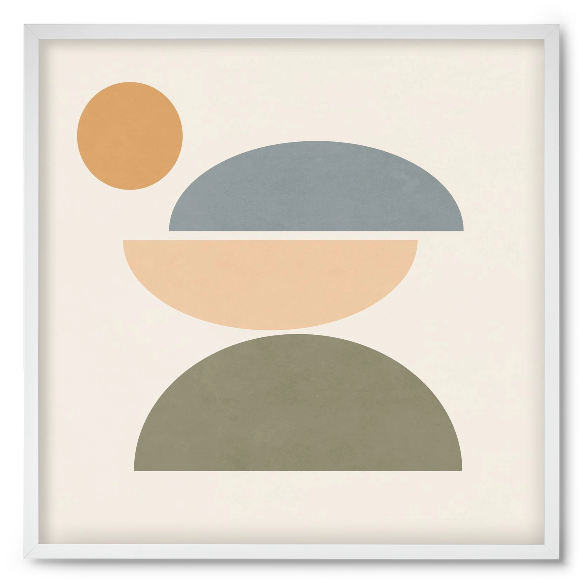 MINIMAL GEOMETRY, 50x50 cm (50x50 cm), Fehér keret