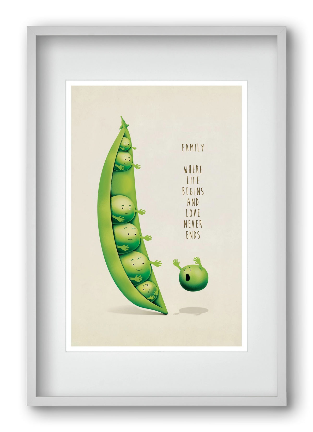 Borsó Family, 40x60 cm (30x45 cm), Fehér keret, paszpartuval