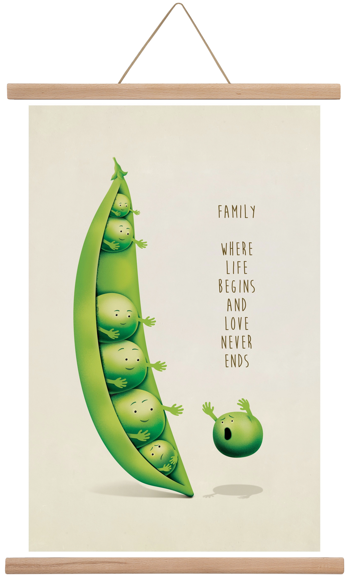 Borsó Family, 40x60 cm (40x60 cm), Tölgy akasztó