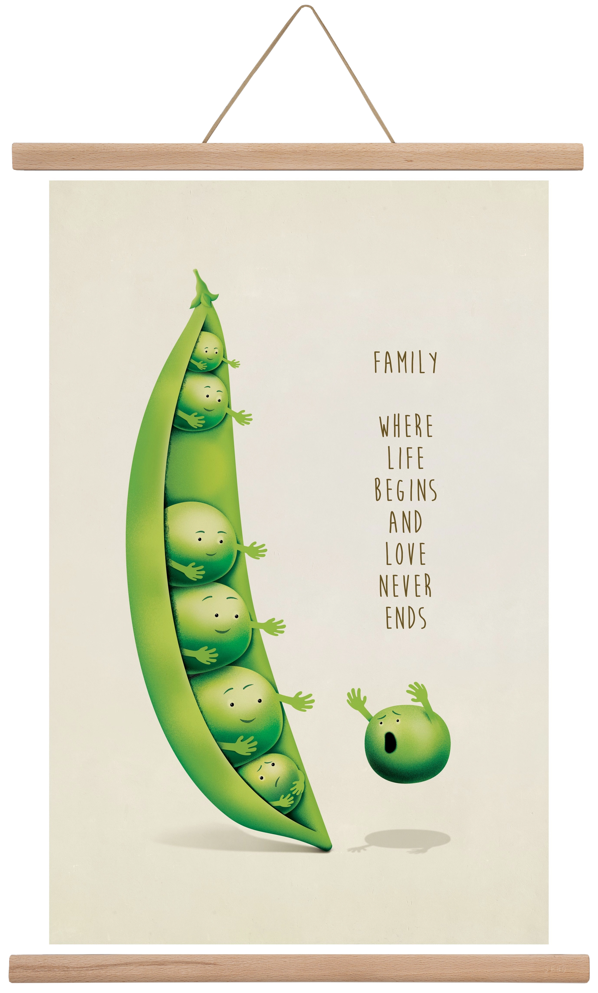 Borsó Family, 40x60 cm (40x60 cm), Tölgy akasztó