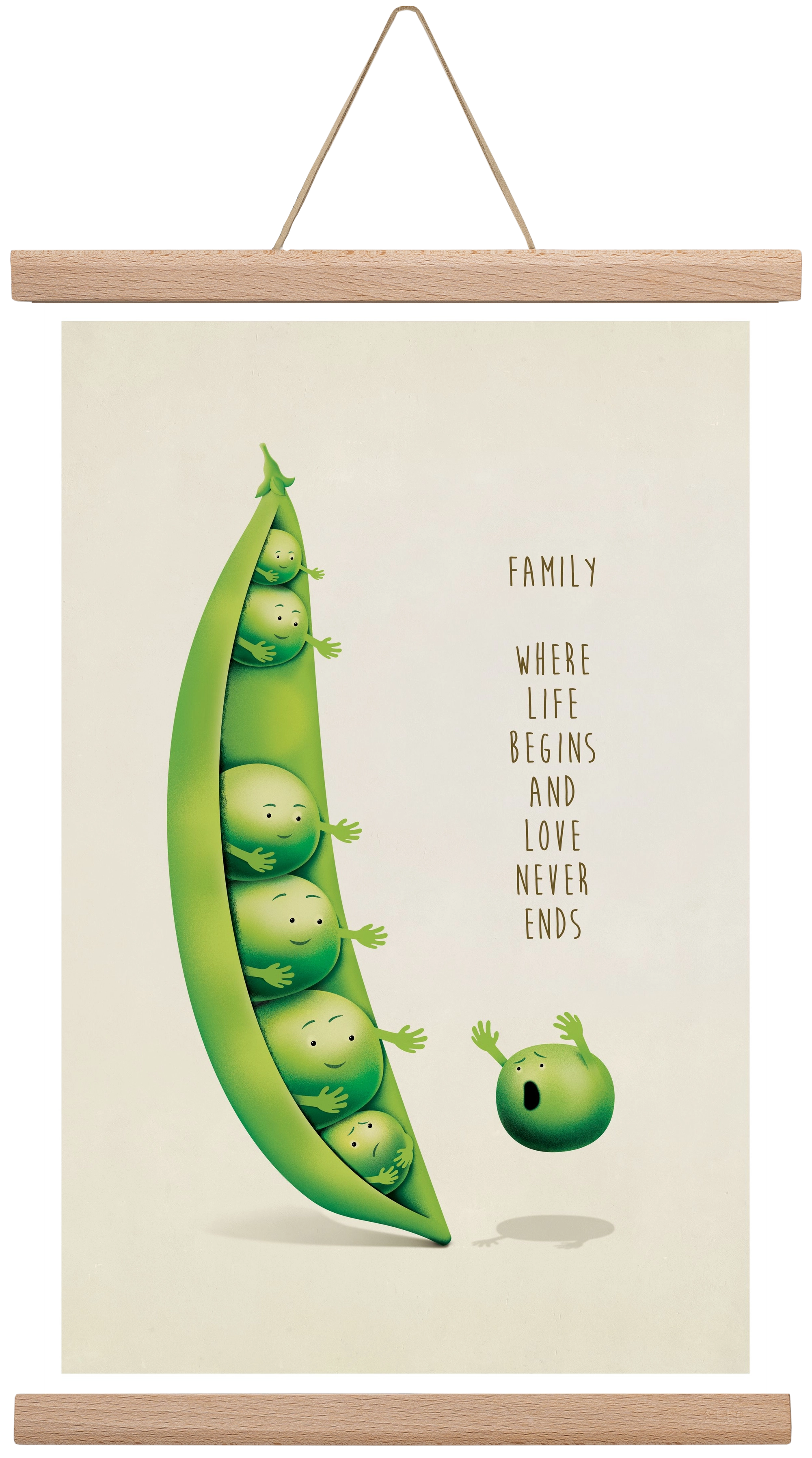 Borsó Family, 30x45 cm (30x45 cm), Tölgy akasztó