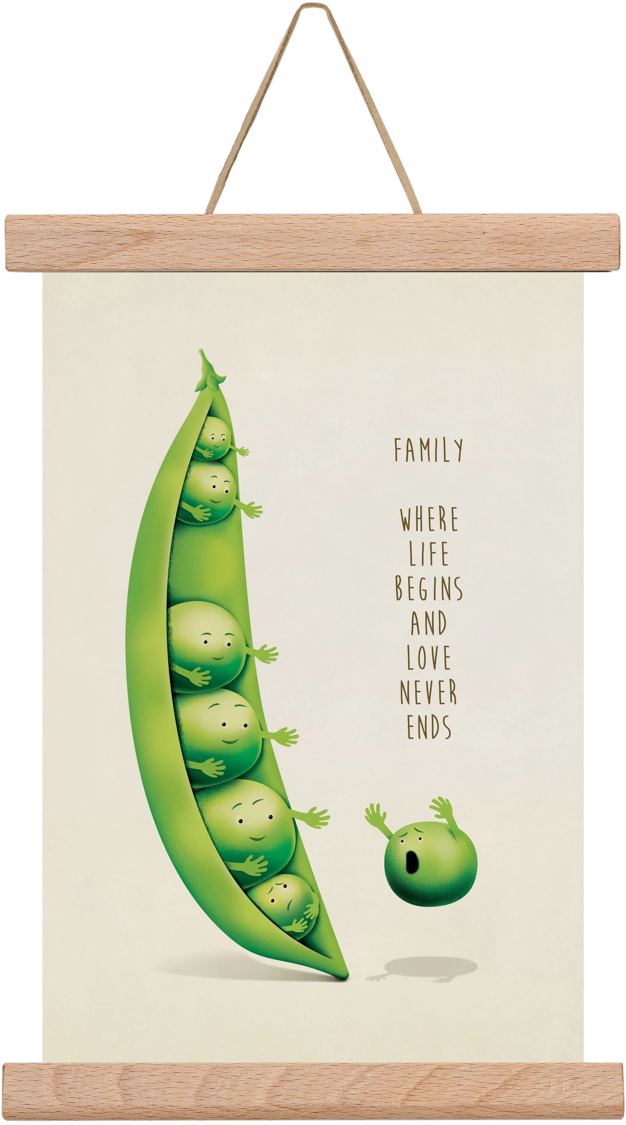 Borsó Family, 20x30 cm (20x30 cm), Tölgy akasztó