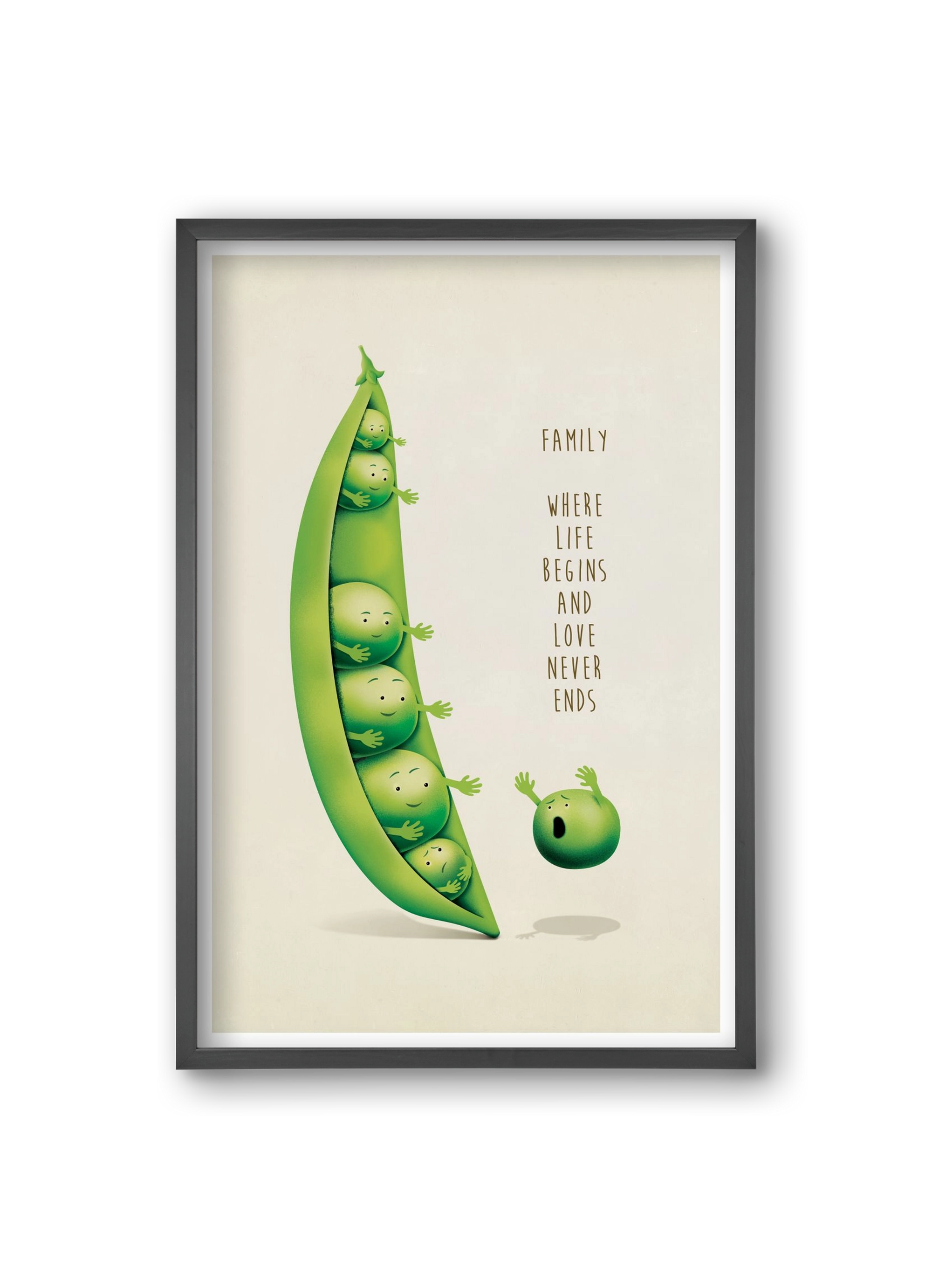 Borsó Family, 20x30 cm (20x30 cm), Fekete keret