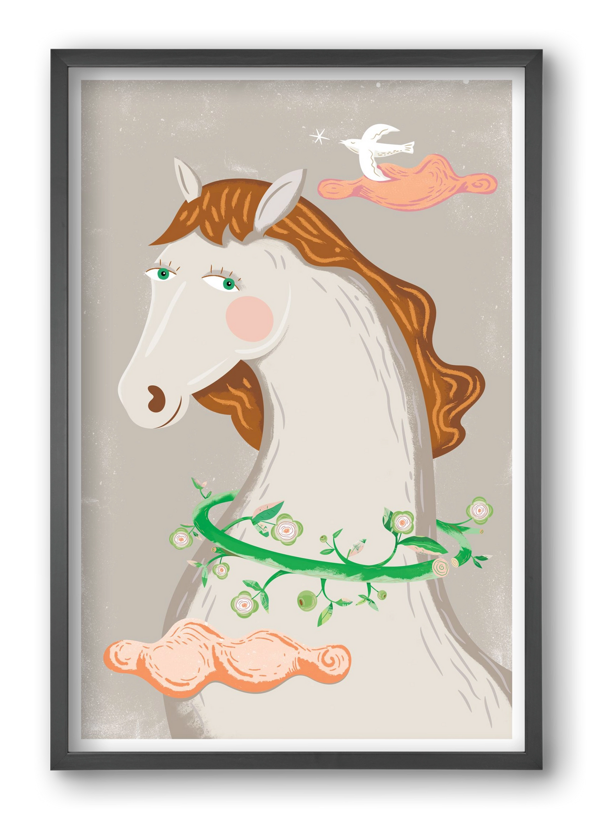 Póniló, 40x60 cm (40x60 cm), Fekete keret