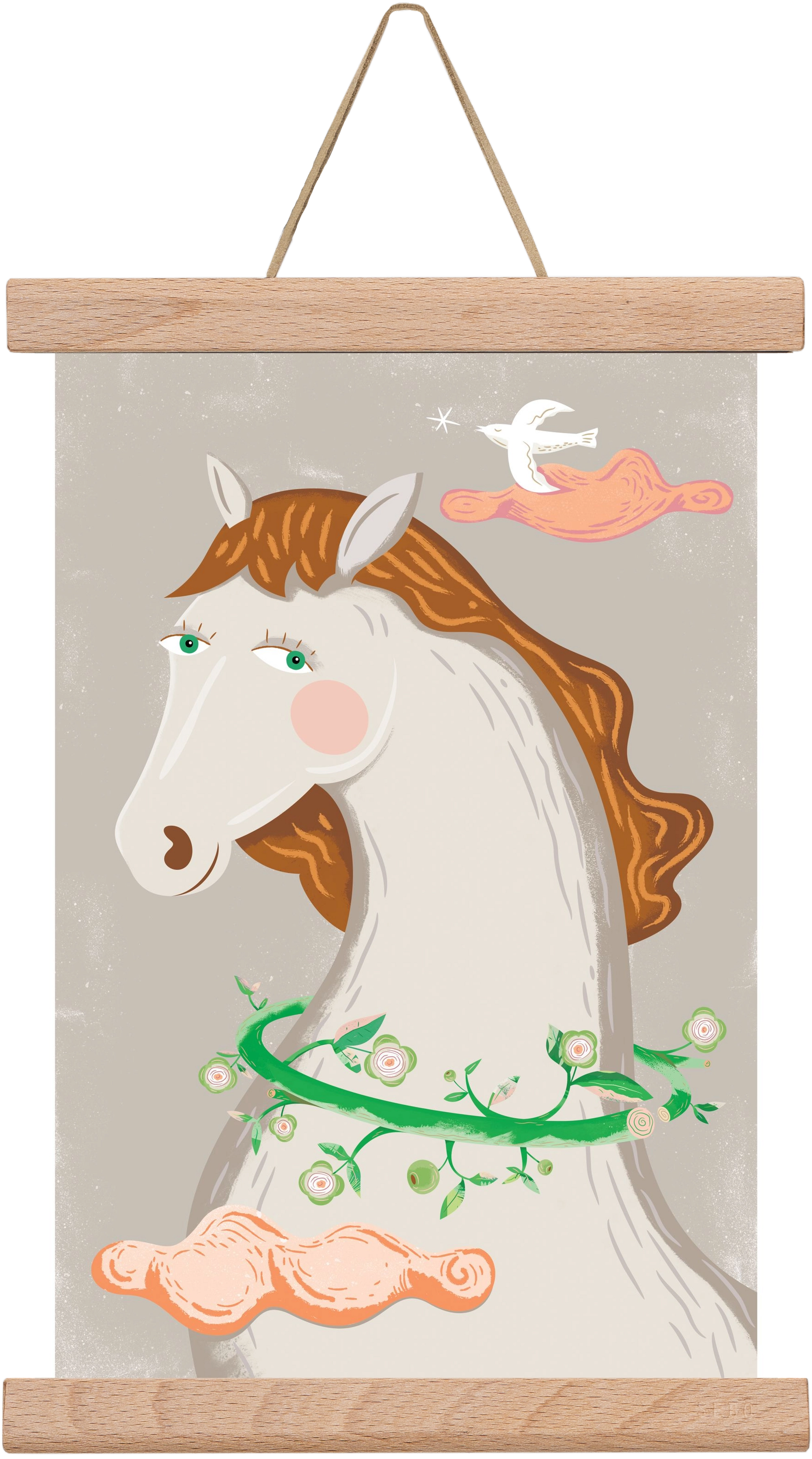 Póniló, 20x30 cm (20x30 cm), Tölgy akasztó