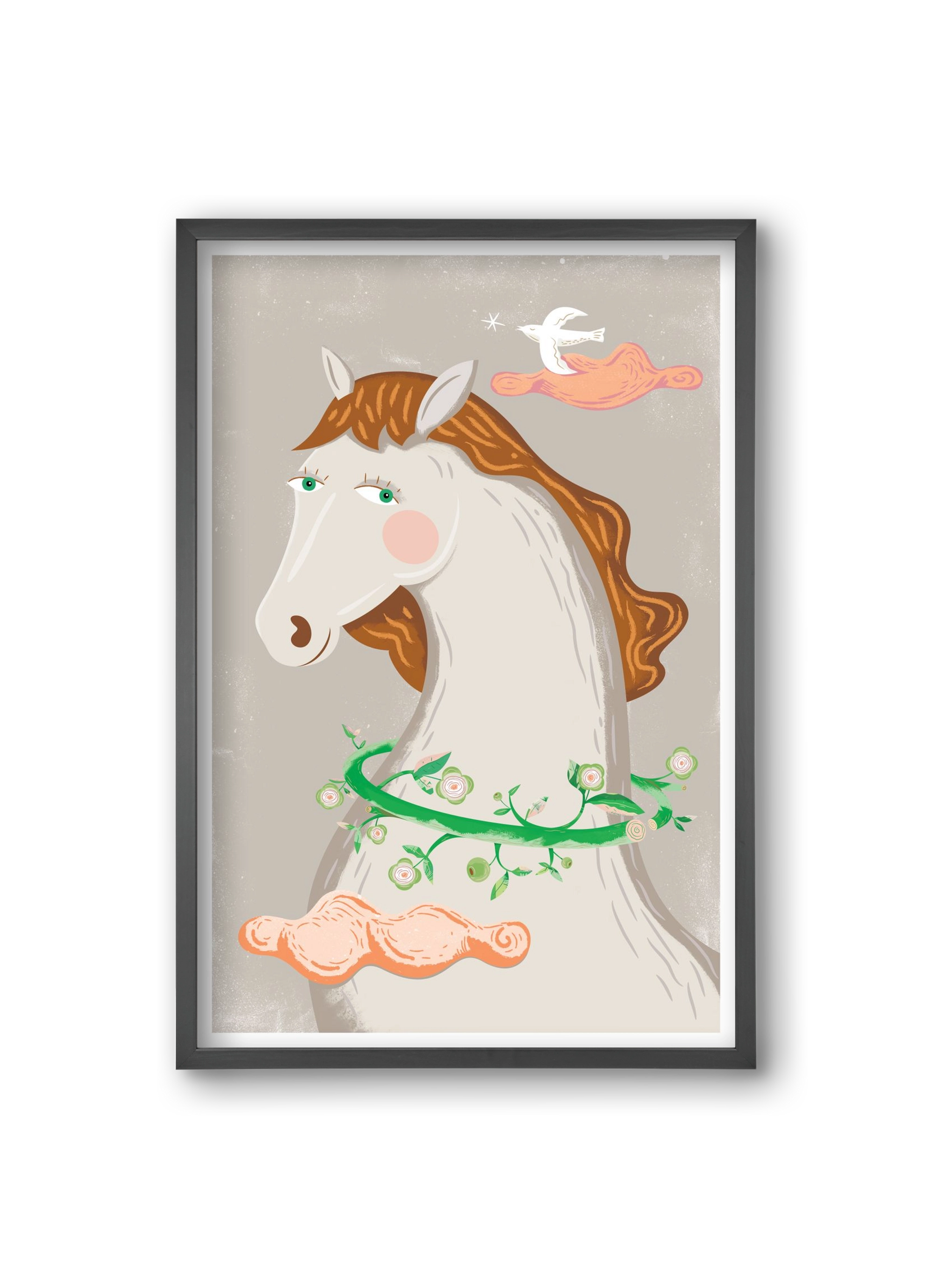 Póniló, 20x30 cm (20x30 cm), Fekete keret