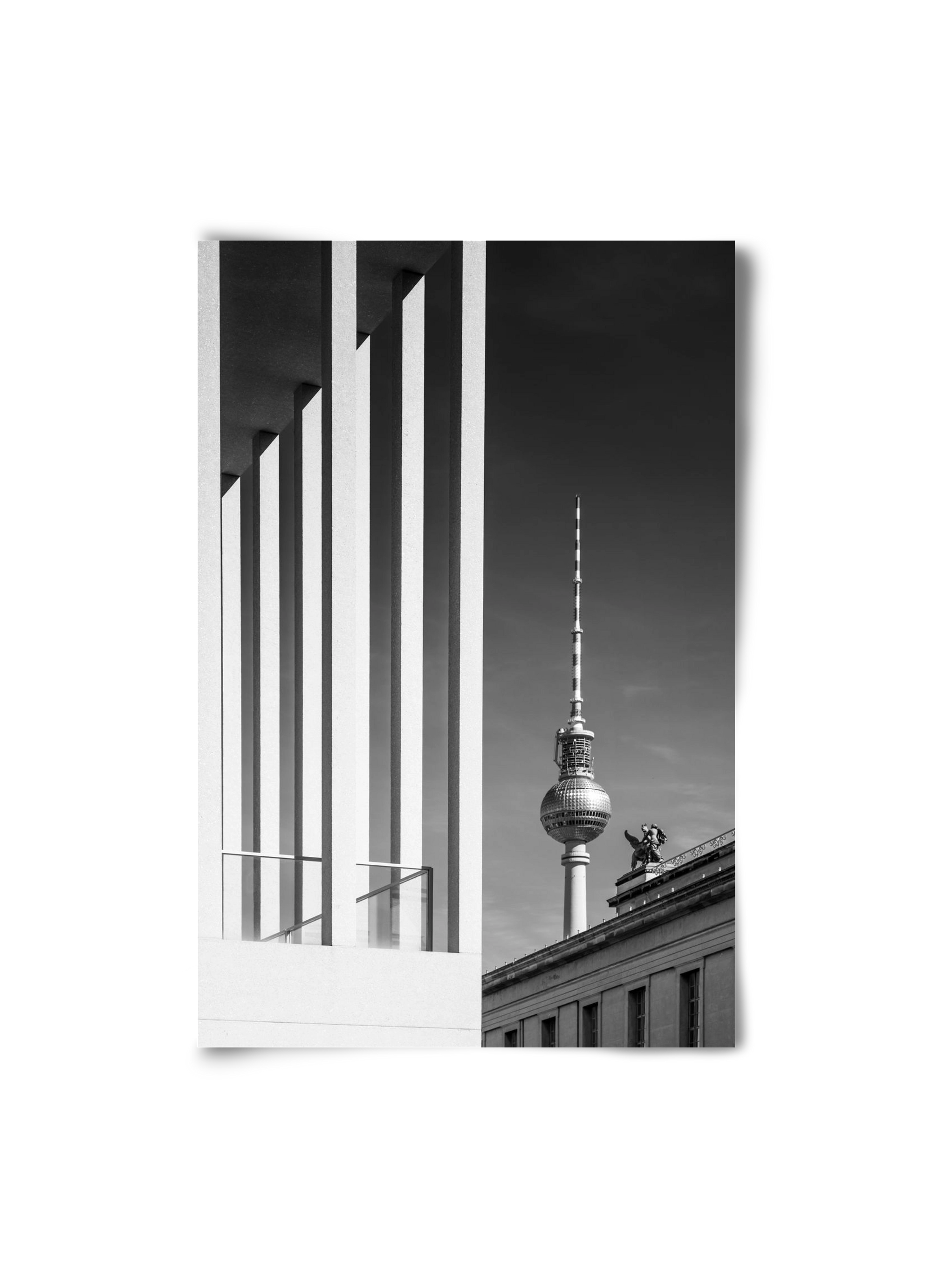 BERLIN Television Tower & Museum Island | Monochrome, 20x30 cm, Keret nélkül