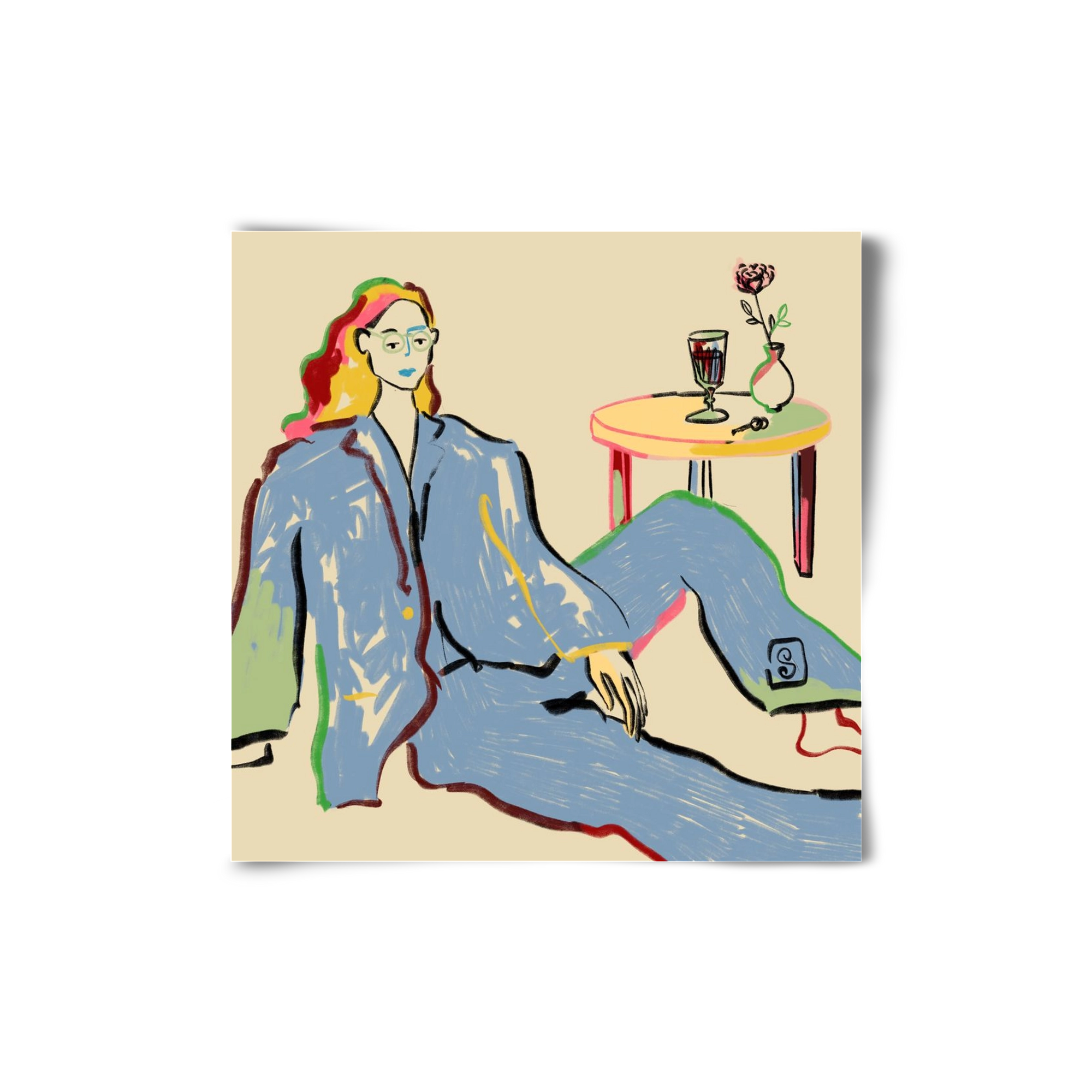 SOLITUDE, 20x20 cm, Keret nélkül