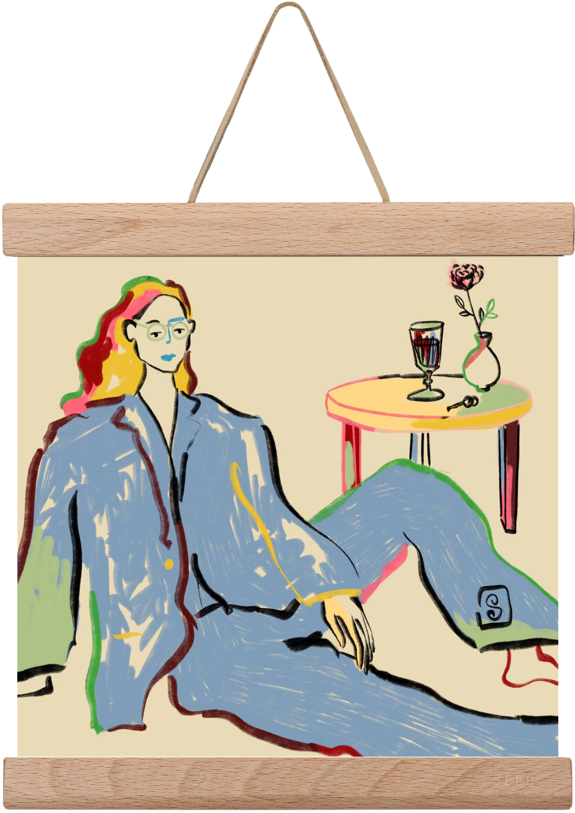 SOLITUDE, 20x20 cm (20x20 cm), Tölgy akasztó