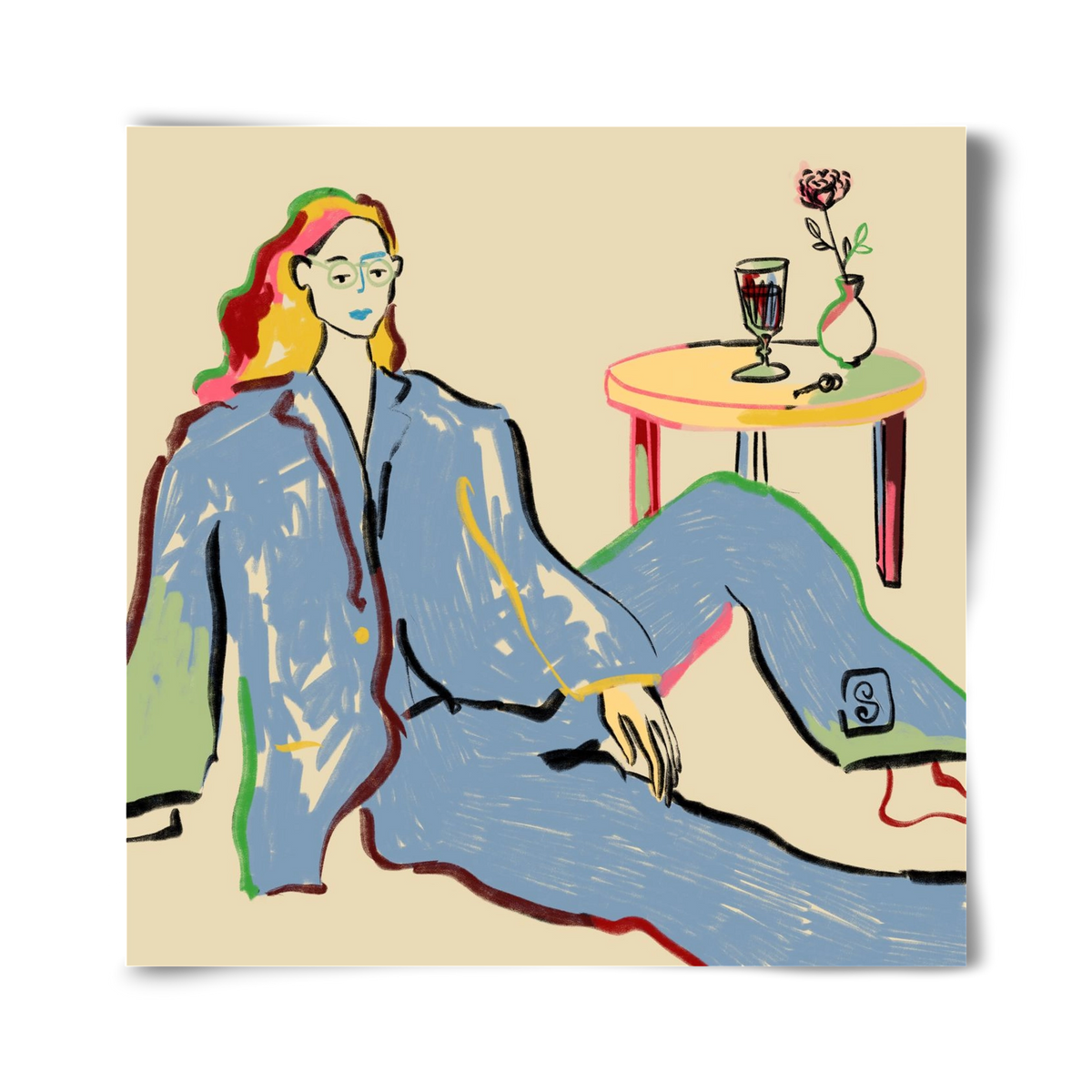 SOLITUDE, 40x40 cm, Keret nélkül