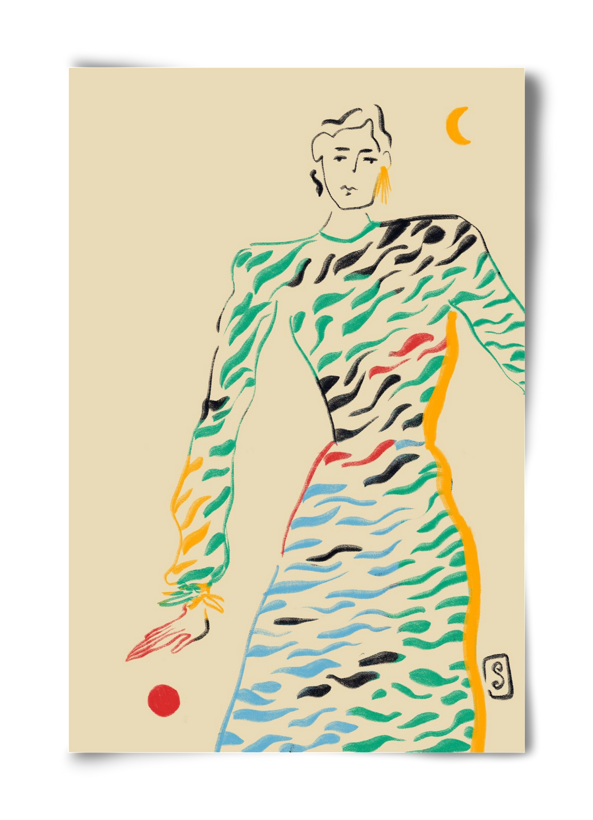 SUN AND MOON, 40x60 cm, Keret nélkül