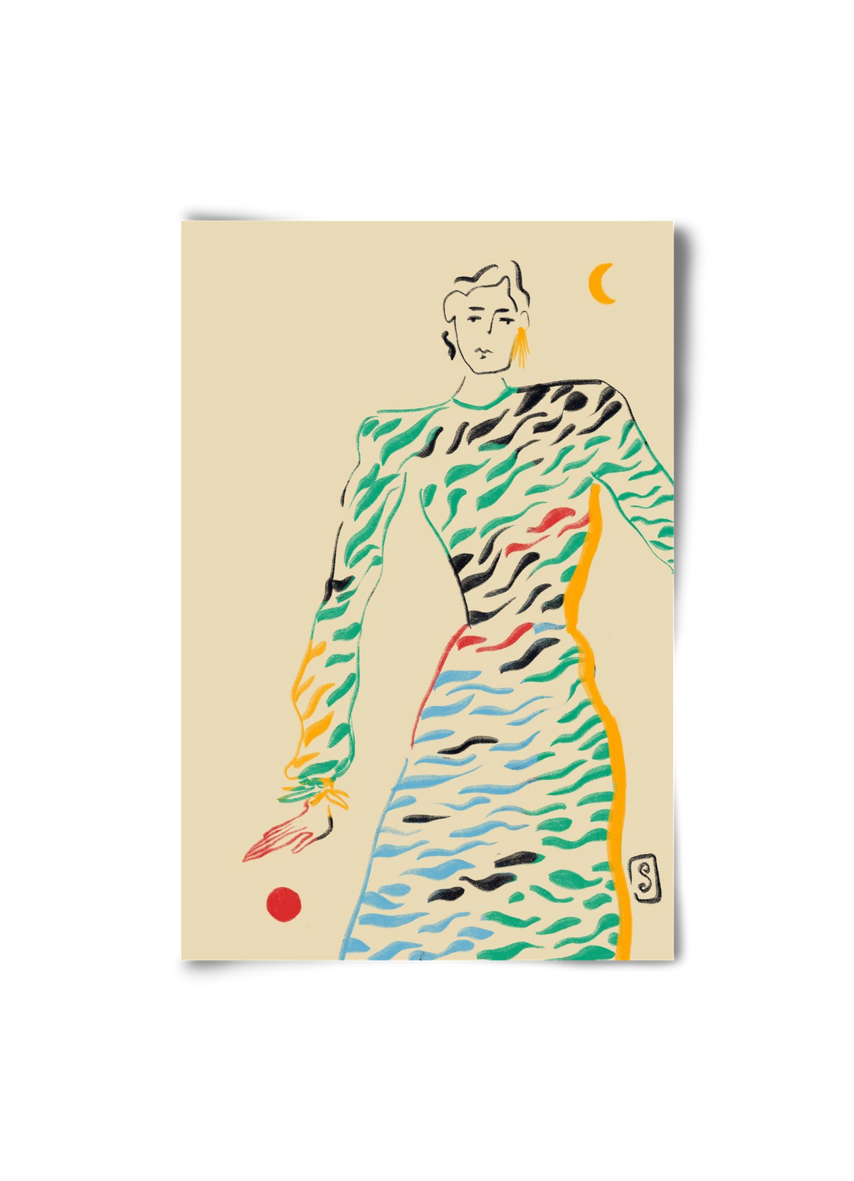 SUN AND MOON, 20x30 cm, Keret nélkül